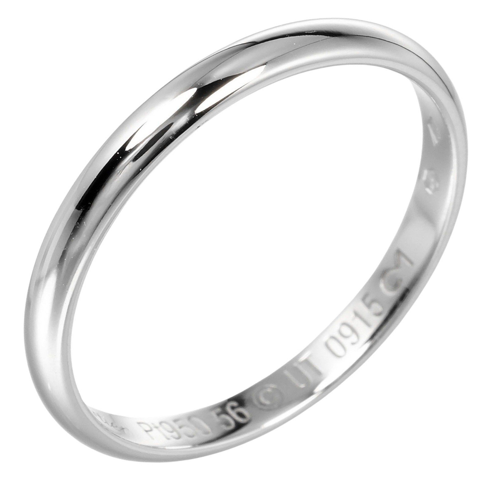 image of Cartier 1895 Wedding Ring, Size 15.5, Pt950 Platinum, Approx. 3.14G I122924045, Women's