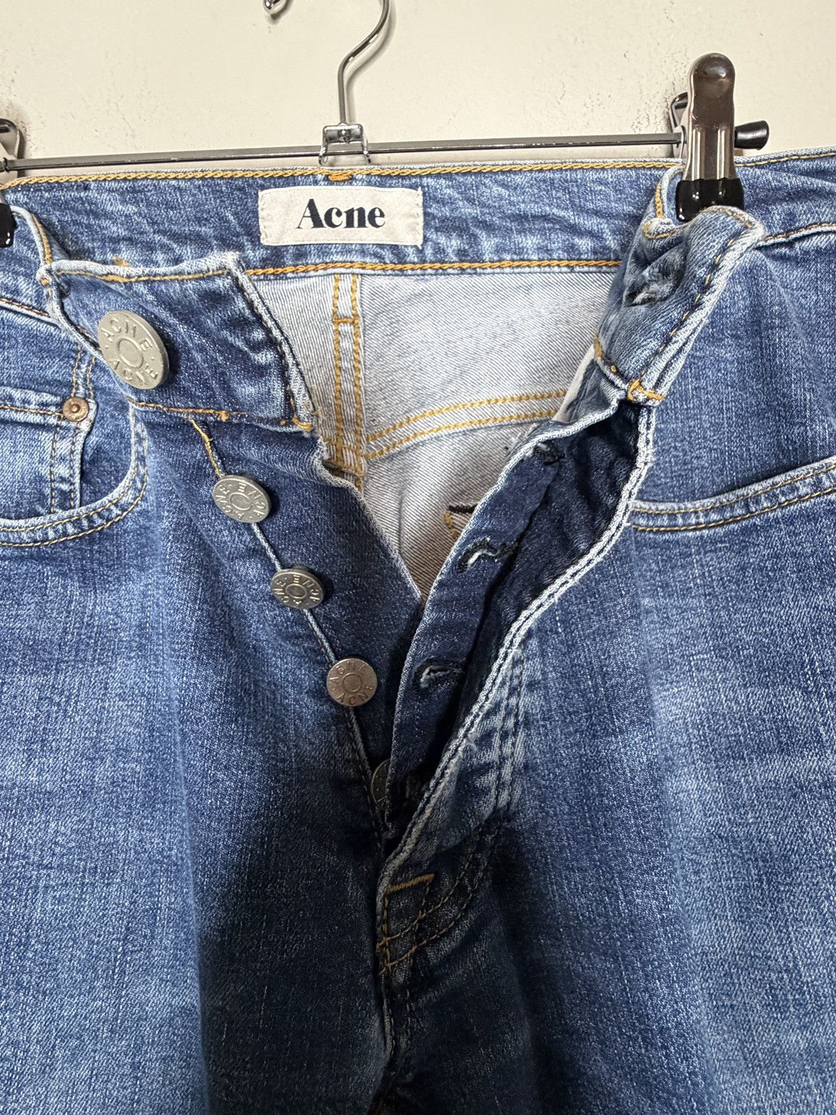 Acne Studios Acne Studios Roc Blue Jean - Medium Wash - Button Fly Size US 31 - 3 Thumbnail