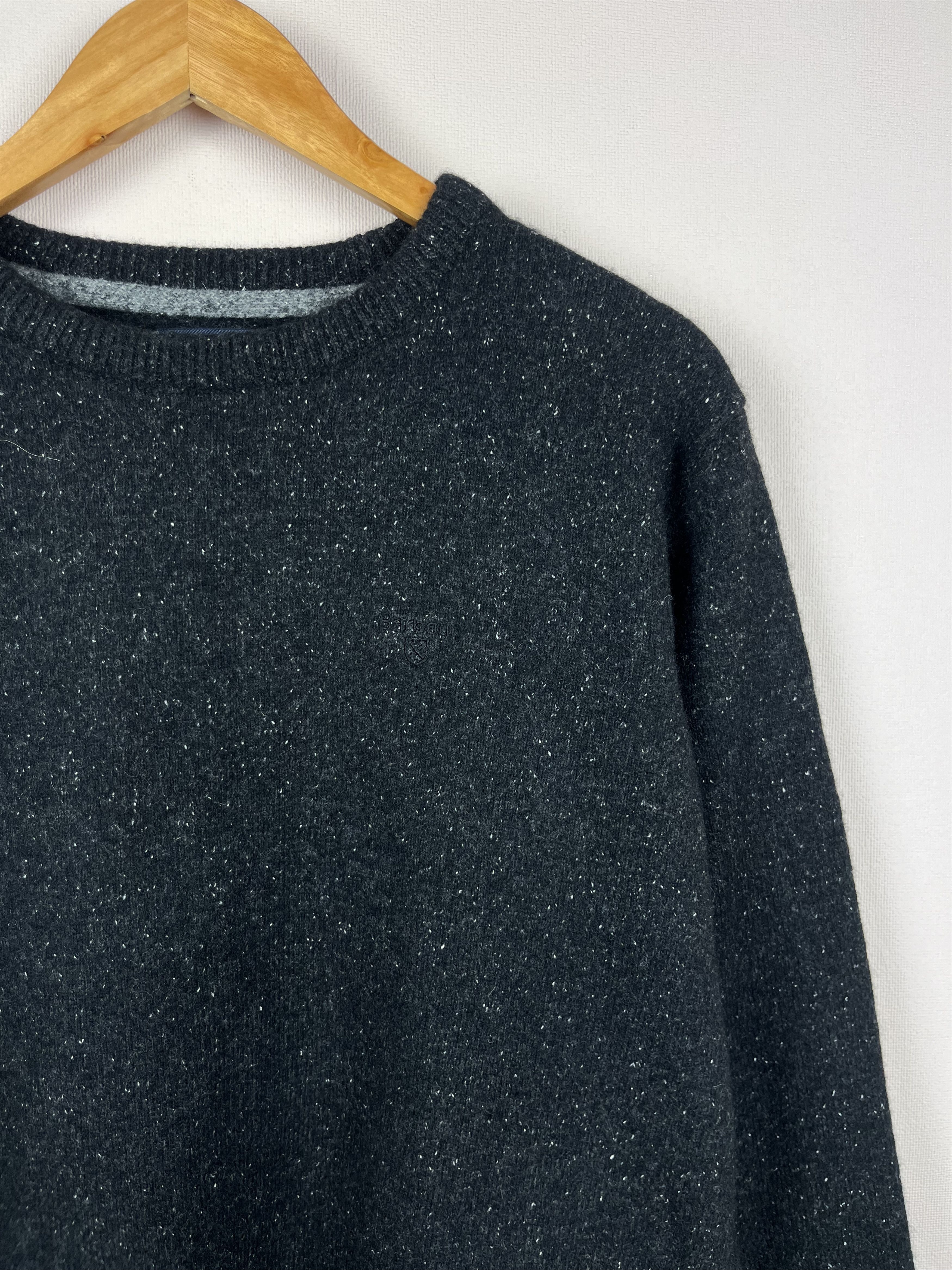 Barbour BARBOUR CREWNECK WOOL SILK POLYAMIDE VISCOSE SWEATER Size US L / EU 52-54 / 3 - 3 Thumbnail