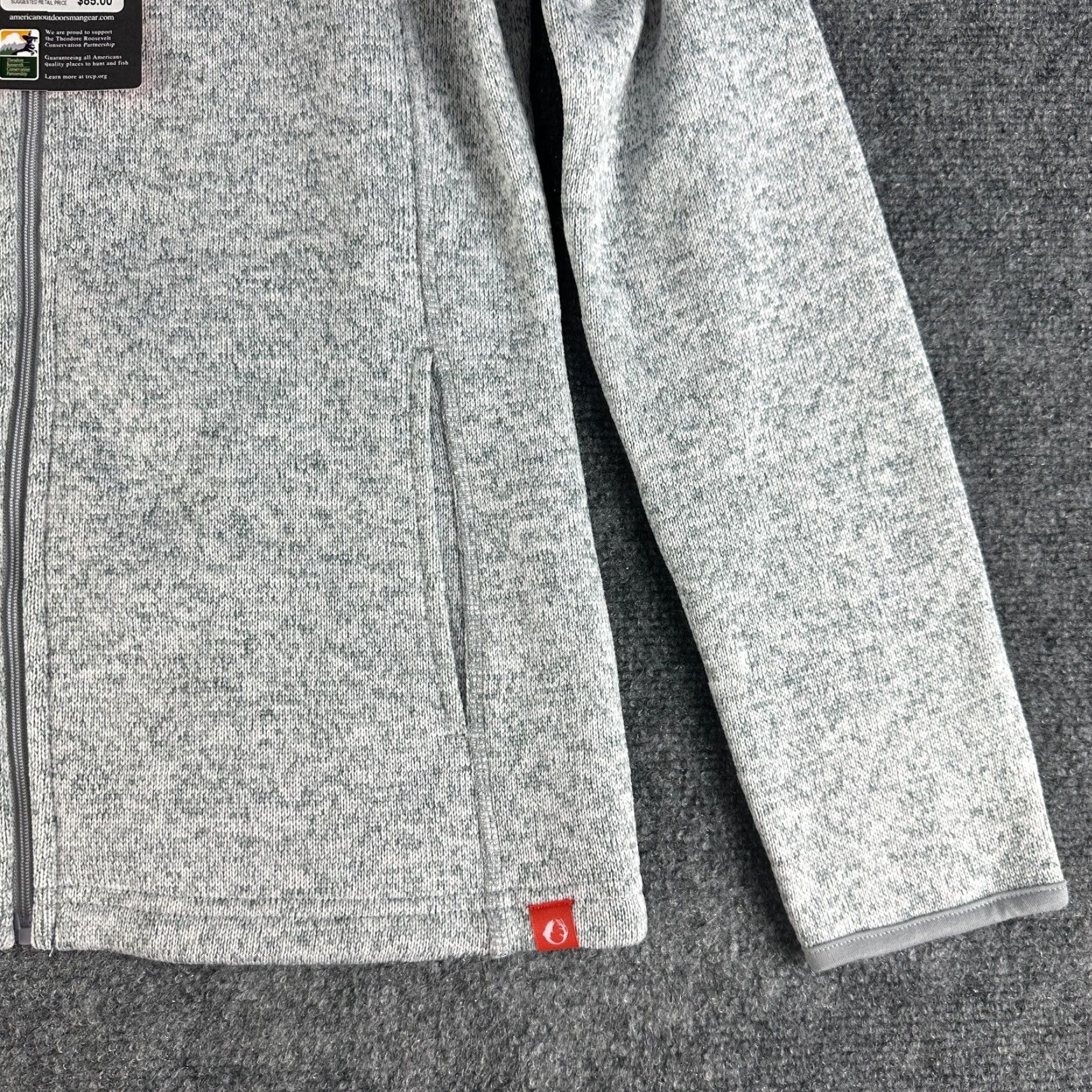 Vintage The American Outdoorsman Jacket Women's Small Gray Knit Full Zip Pockets New Regular Fit Basic Jacket Classic Outdoor Modern Global Mens Womens Size S / US 4 / IT 40 - 3 Thumbnail
