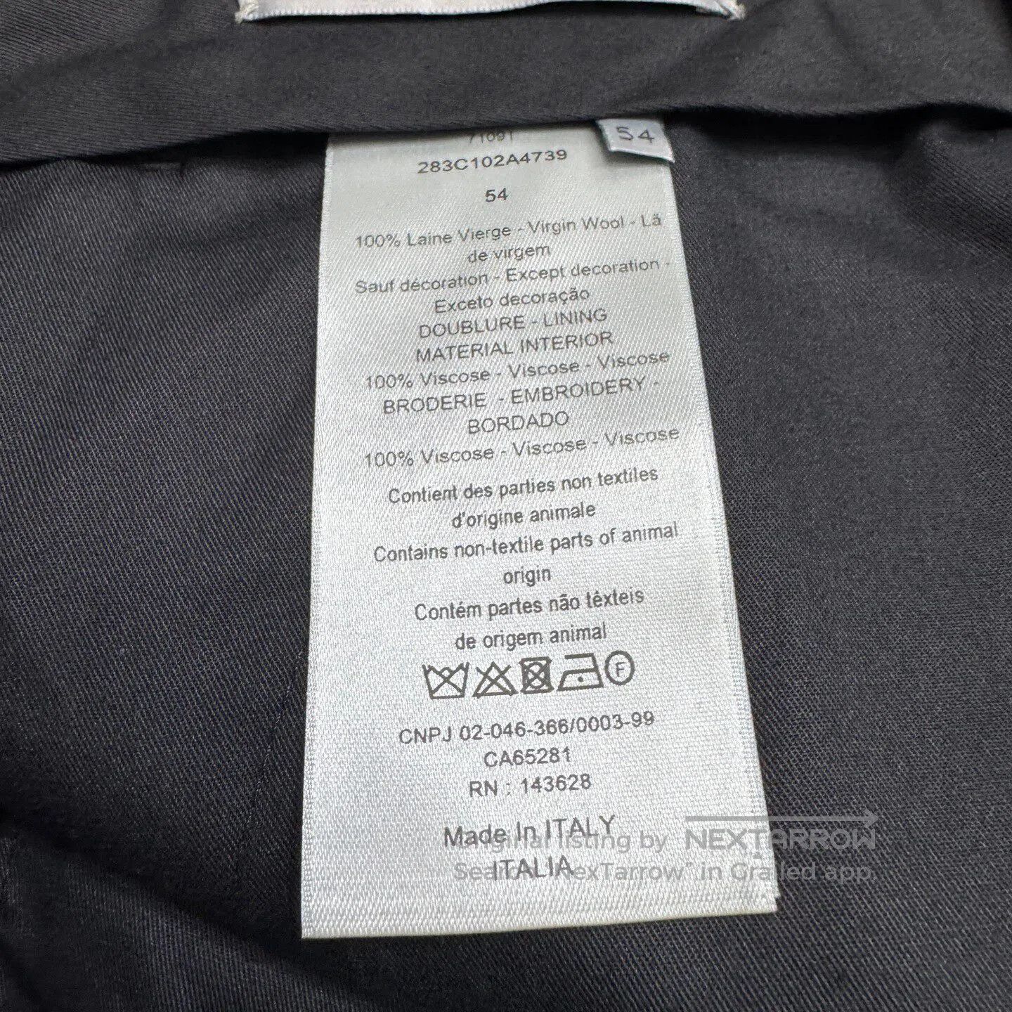 Dior Dior SIZE46/50/54 TS Co-branded Embroidered Letter Wool Hor Size US 30 / EU 46 - 4 Thumbnail