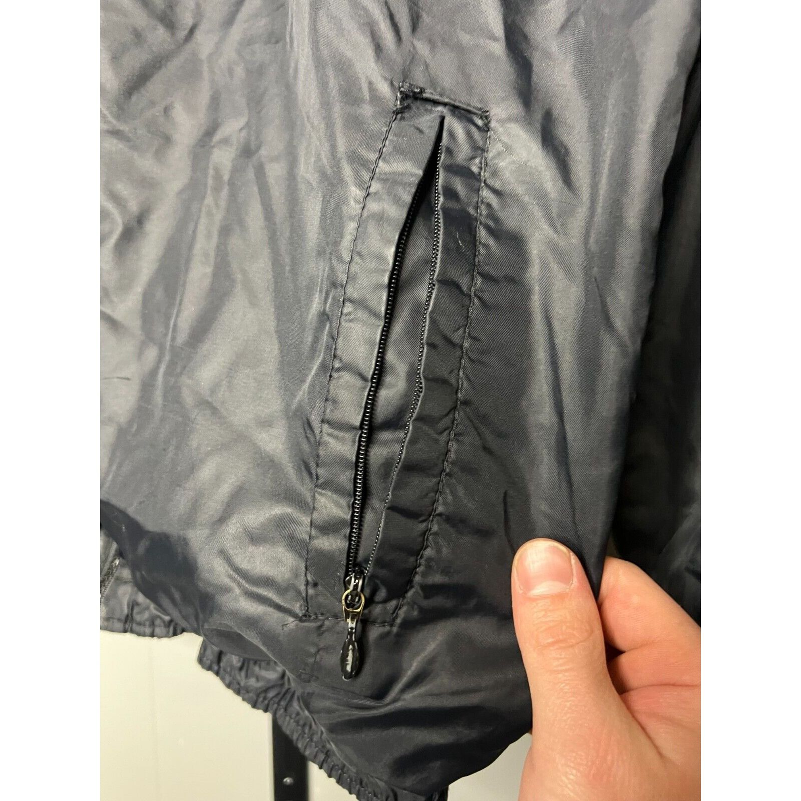 Nike × Vintage VTG Nike White Tag 90s Black Womens Small Full Zip Swoosh Tr Size S / US 4 / IT 40 - 3 Thumbnail