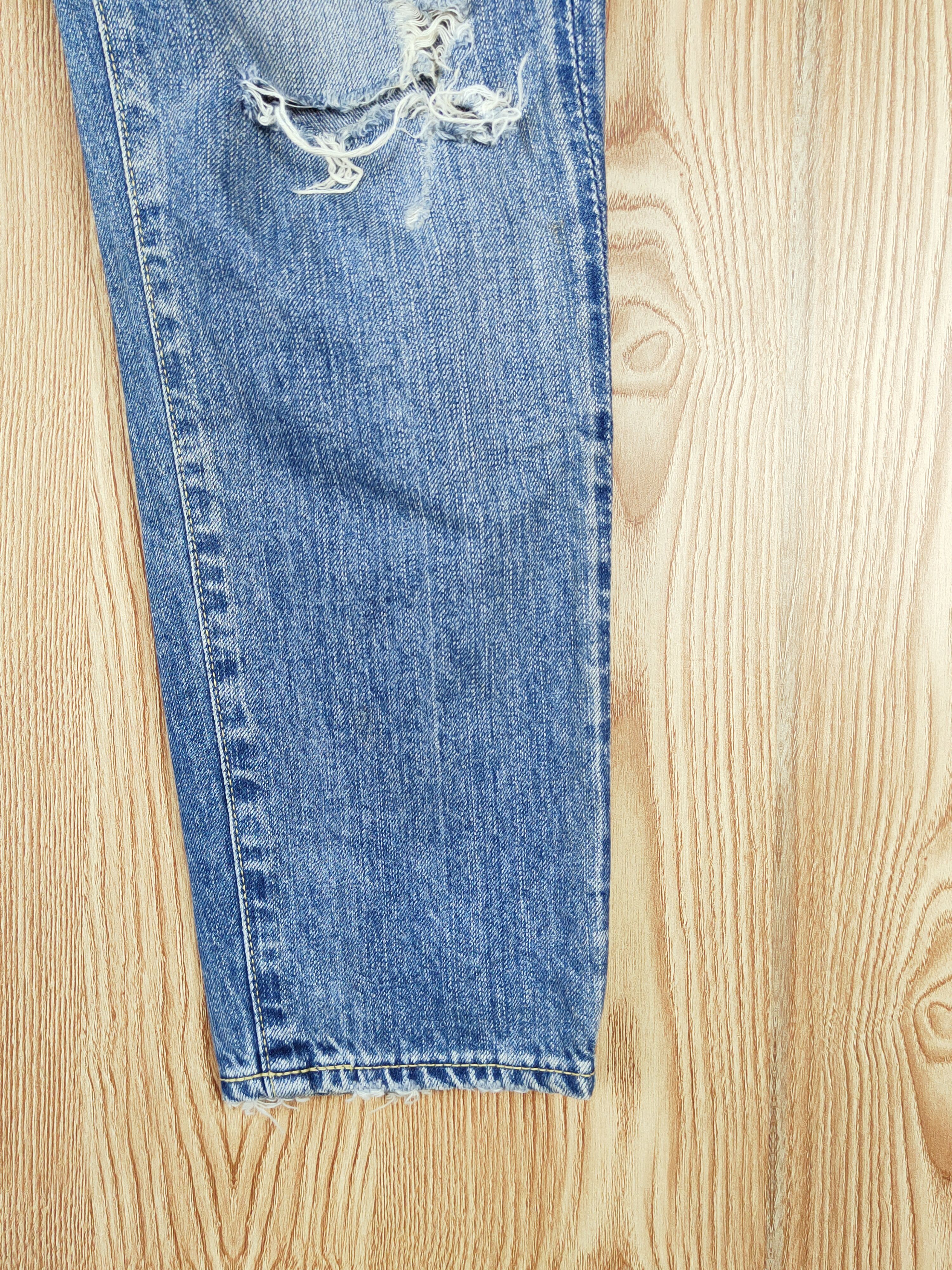 Japanese Brand × Vintage Super Rare 💥Rodeo Crowns Blue Distressed Ripped Jeans Size 30" / US 8 / IT 44 - 6 Thumbnail