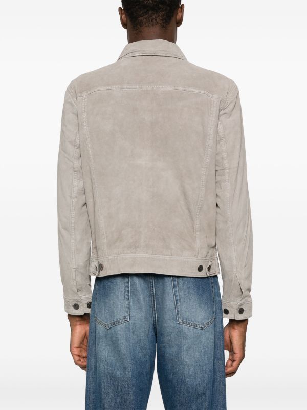 Polo Ralph Lauren Polo Ralph Lauren Suede Trucker Jacket In Grey Fog Size XL Size US XL / EU 56 / 4 - 4 Thumbnail
