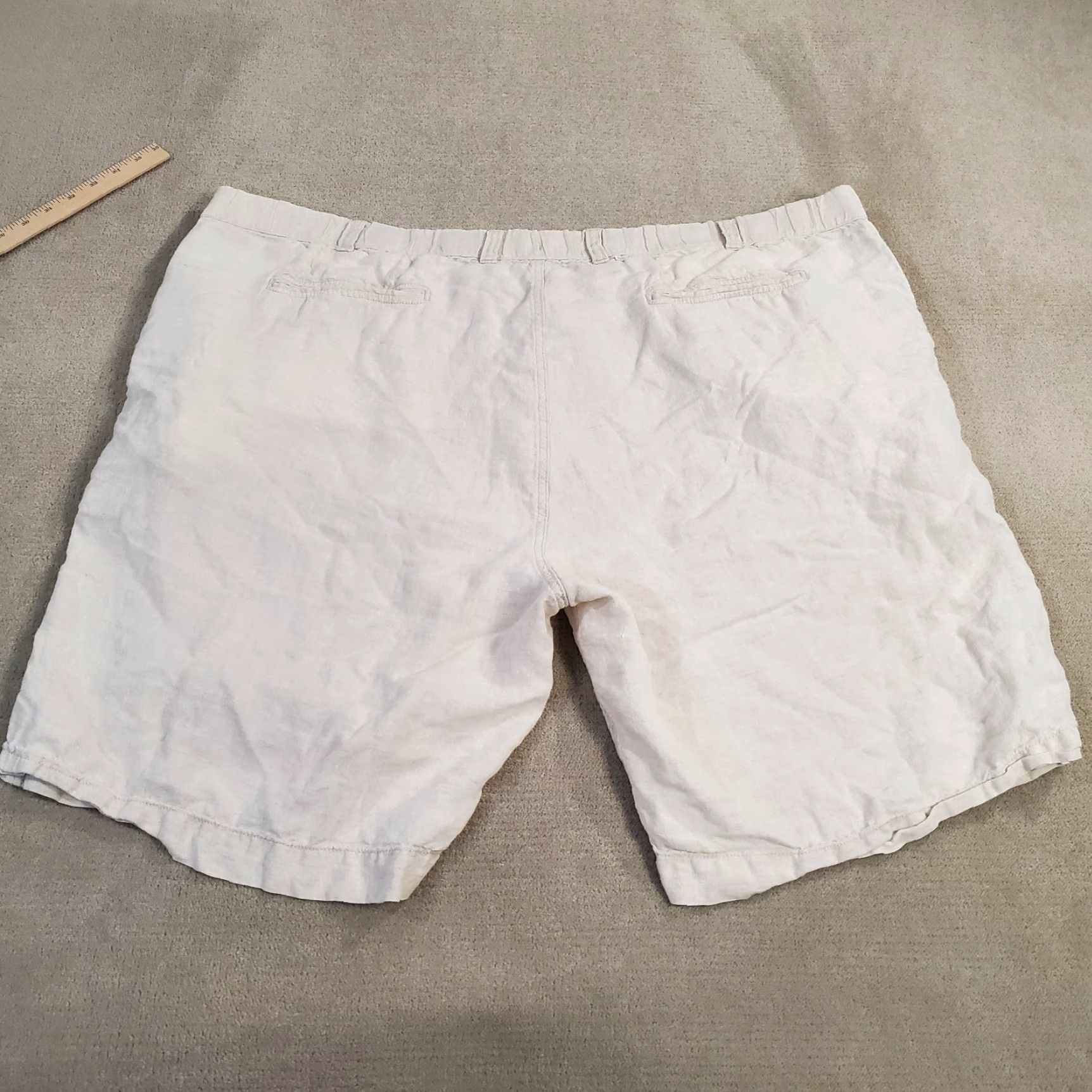 Tommy Bahama Tommy Bahama Relax Linen Shorts Mens 3XB Beige Chinos Flat Front Lightweight Big & Tall Casual Outdoor Pockets Logo Linen Size US 34 / EU 50 - 7 Thumbnail