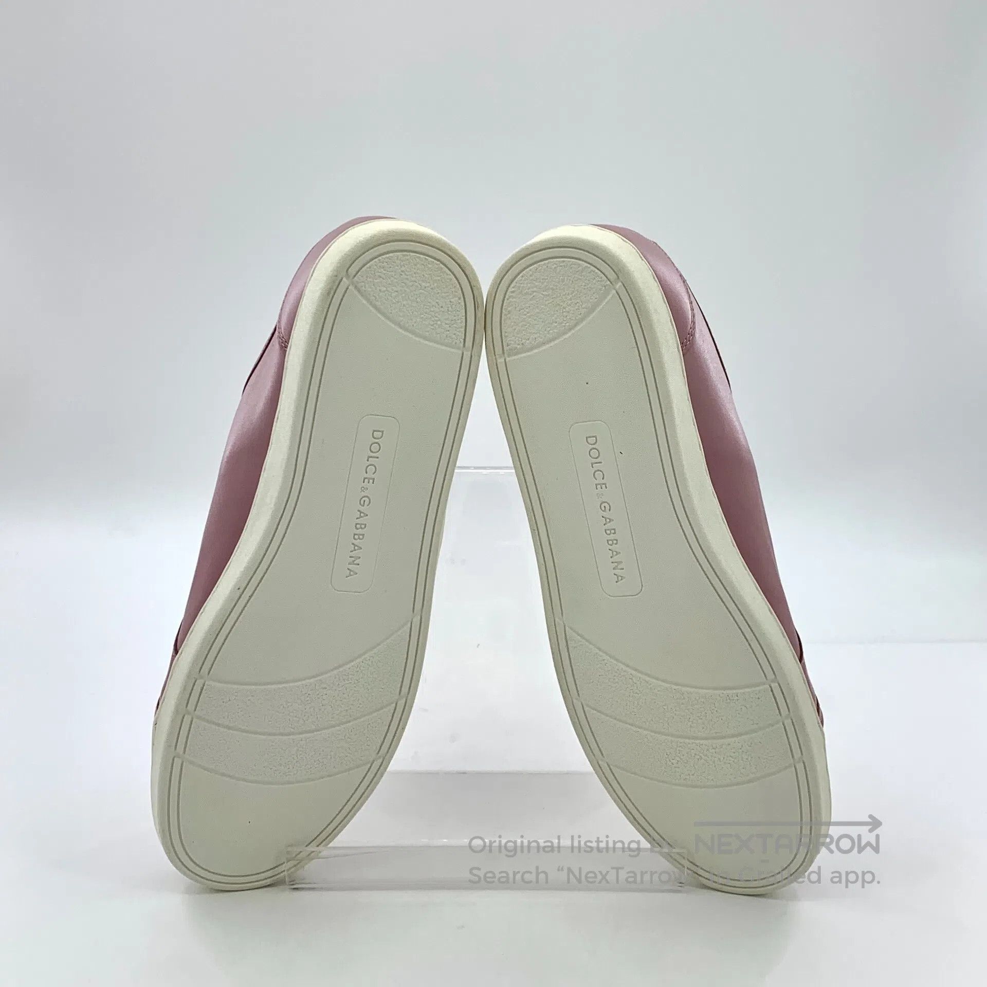 Dolce & Gabbana Dolce Gabbana Pink Leather Buckle Casual Flat Sneakers| Size US 5 / EU 37 - 5 Thumbnail