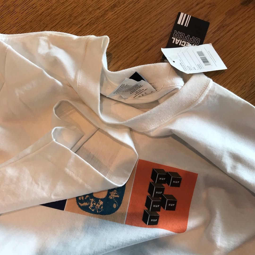 Huf HUF Skateboard THREEMIX UNISEX T SHIRT WHITE tee shirt mexic Size US L / EU 52-54 / 3 - 16 Thumbnail