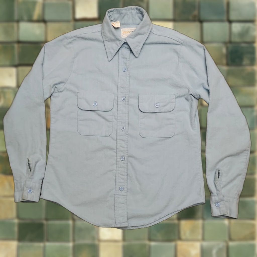 Vintage VINTAGE Sportking Shirt Women M Blue Long Sleeve Button-Up Cotton Flannel 70s Casual Outdoor Mens or Womens Size M / US 6-8 / IT 42-44 - 1 Thumbnail