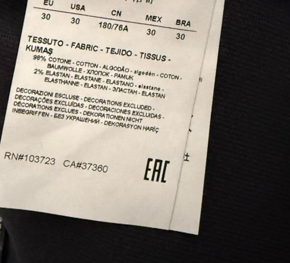 Armani Emporio Armani Men's Jeans Size US 30 / EU 46 - 5 Thumbnail