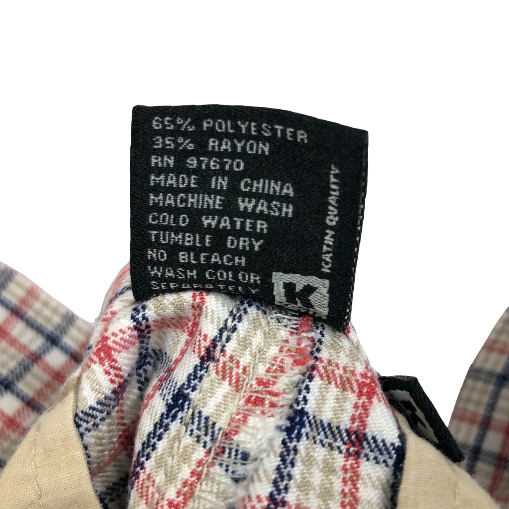 Katin Katin Men's Polyester/Rayon Flat Front Shorts Blue/Red/Tan Plaid • Size 32 Size US 32 / EU 48 - 3 Thumbnail