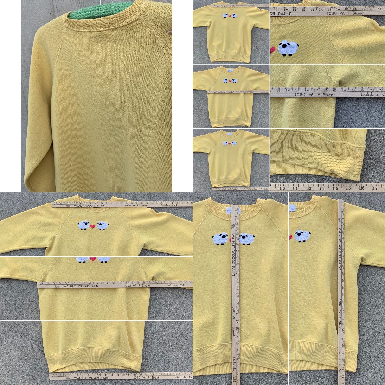 Vintage VINTAGE Cheetah Sweatshirt Raglan Crew Neck Long Sleeve Embroidered Sheep Heart 80s 90s Unisex Adults M Size M / US 6-8 / IT 42-44 - 8 Thumbnail