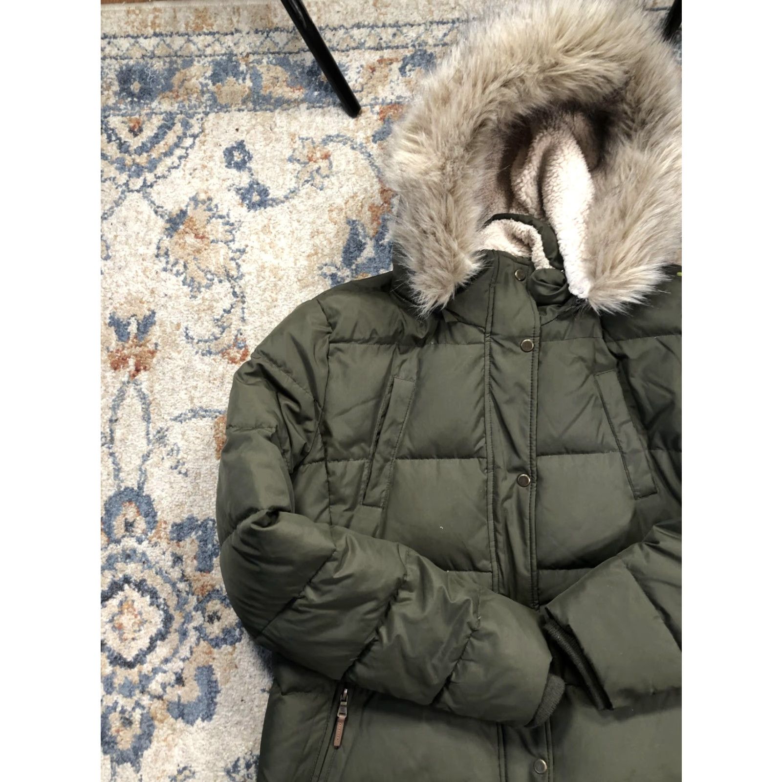 Ralph Lauren Lauren Ralph Lauren Jacket Womens XL Green Hooded Faux Fur Quilted Puffer Warm Size XL / US 12-14 / IT 48-50 - 3 Thumbnail