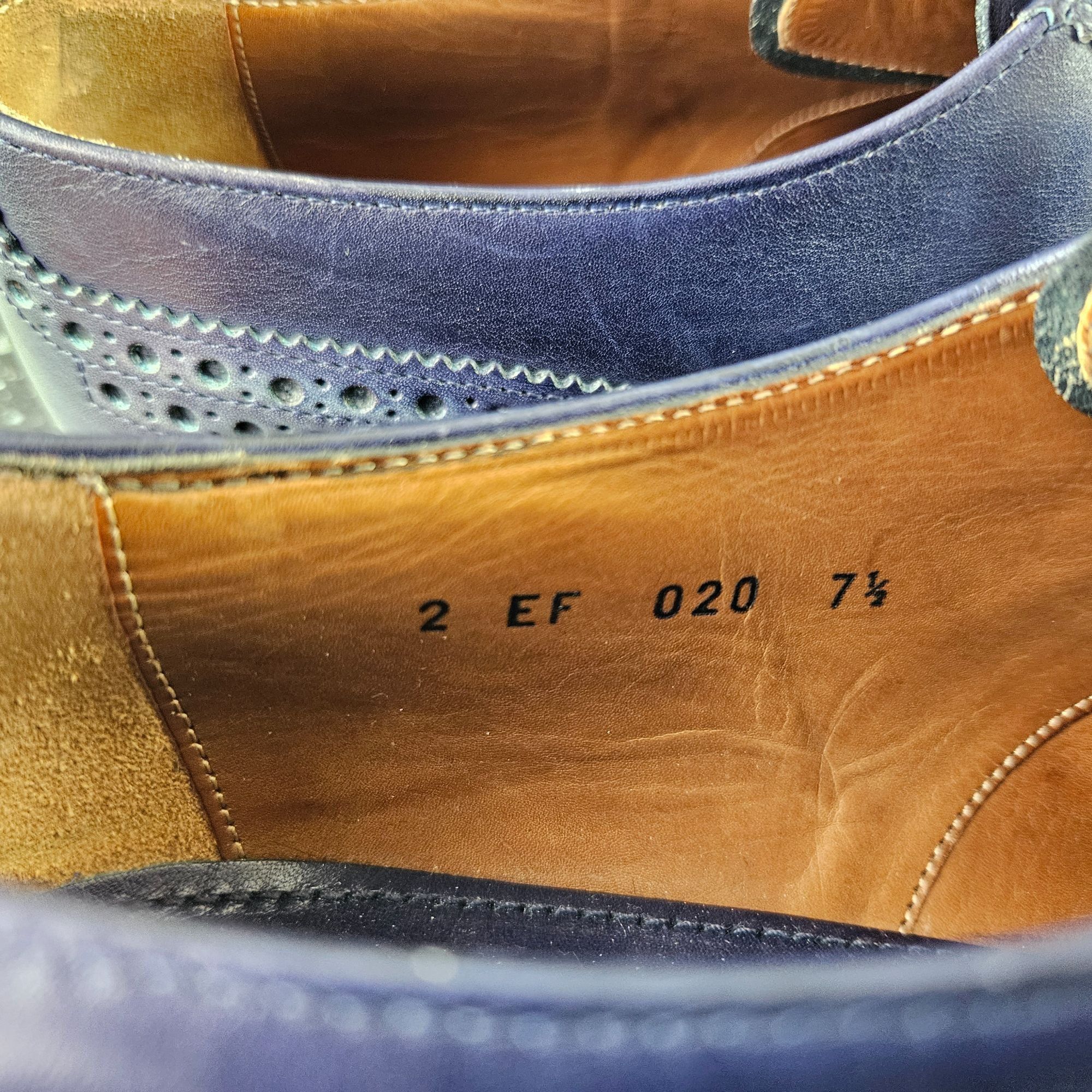 Prada Prada Blue Patina Leather Brogues Dress Shoes (Y0721) Size US 8.5 / EU 41-42 - 14 Thumbnail