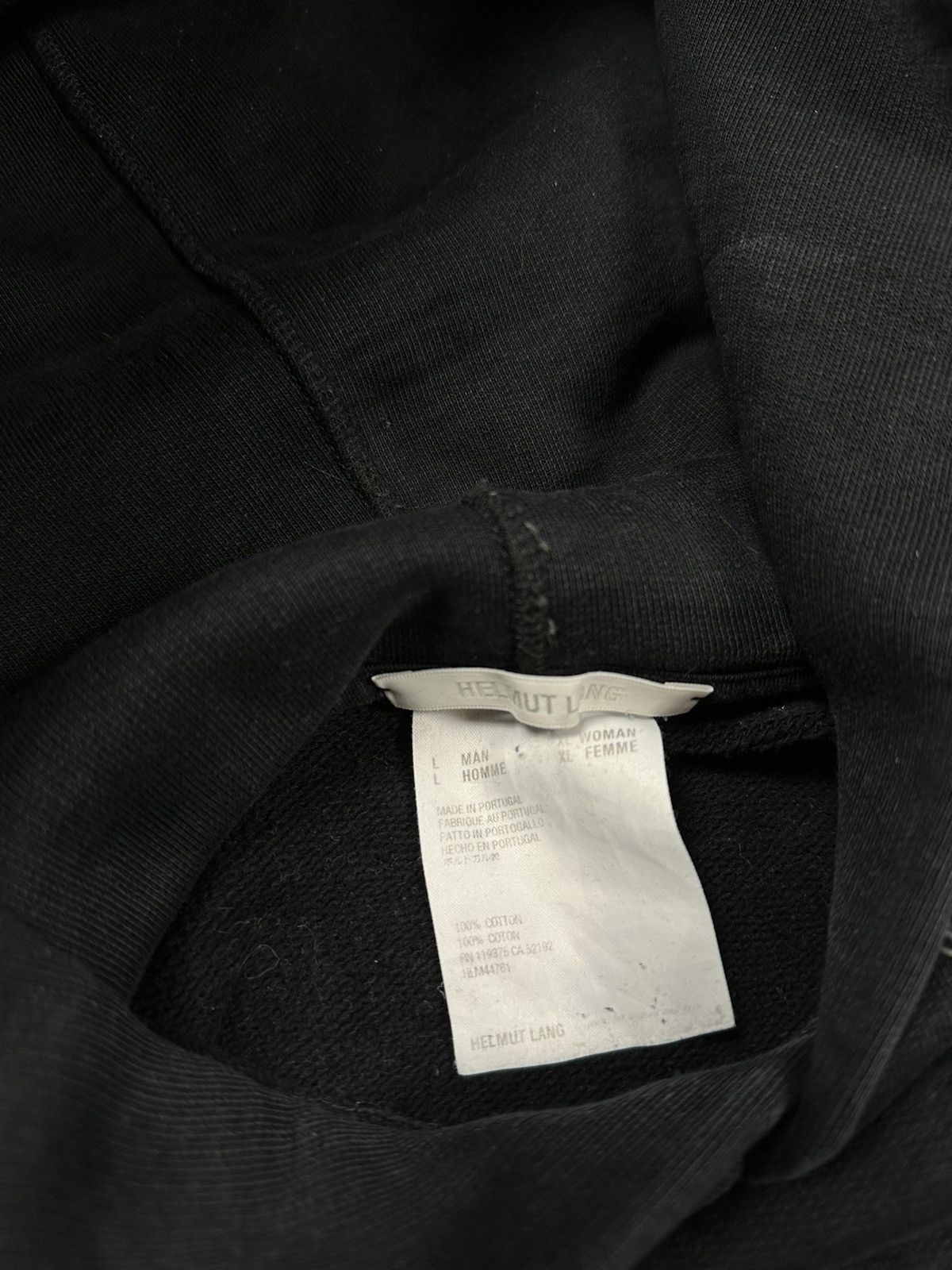Helmut Lang Helmut Lang Black Embroidery Eagle Hoodie Sweatshirt Size US L / EU 52-54 / 3 - 6 Thumbnail
