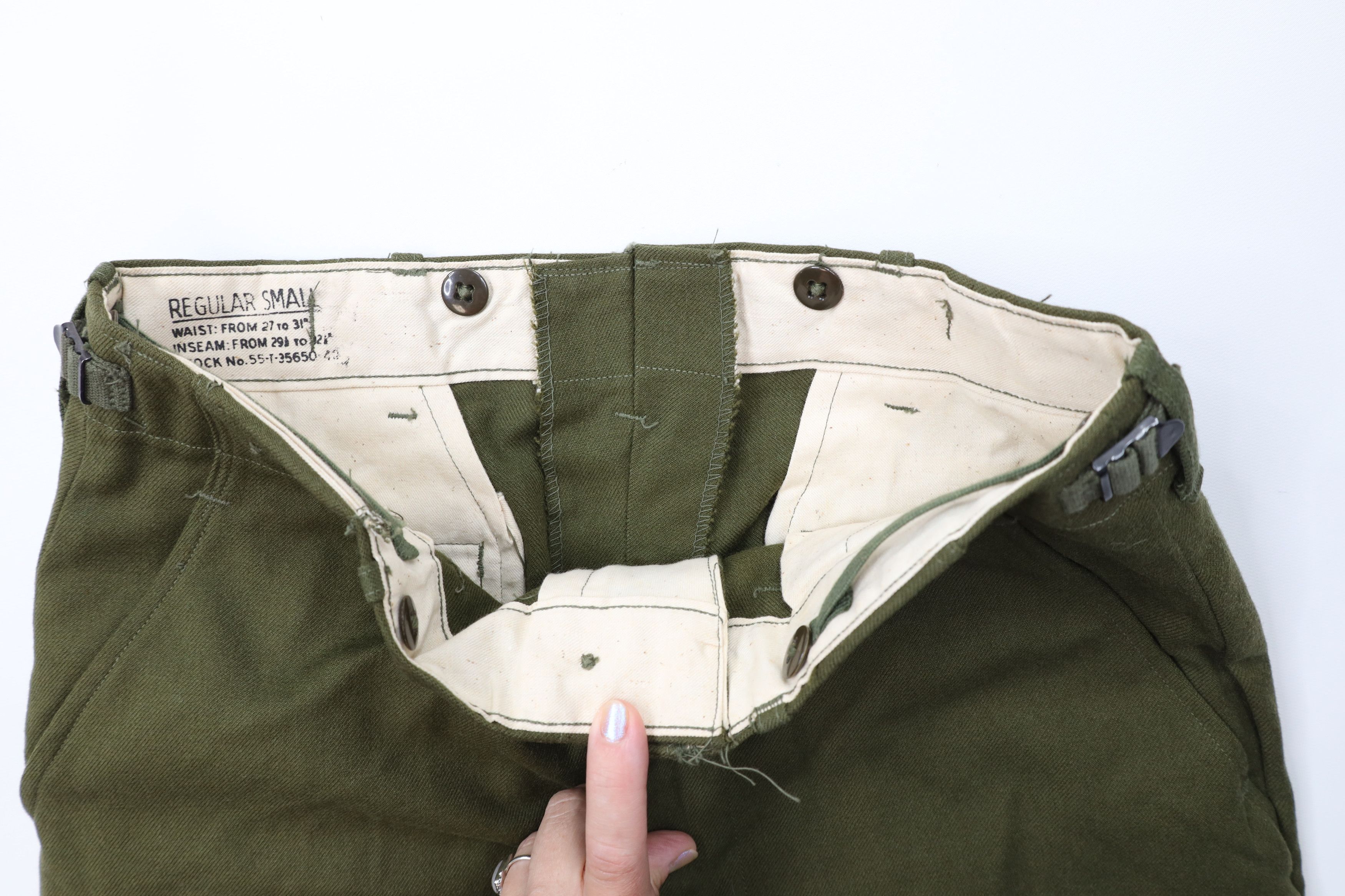 Vintage Vintage 50s Military Korean War 1951 Wide Leg Field Pants Size US 32 / EU 48 - 6 Thumbnail