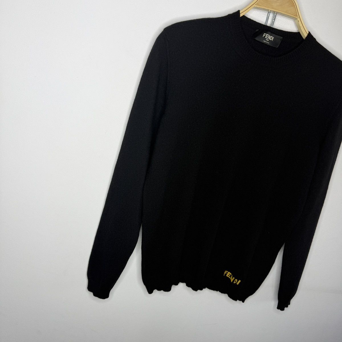 Fendi Fendi Eyes Sweater Black Wool Size US M / EU 48-50 / 2 - 4 Thumbnail