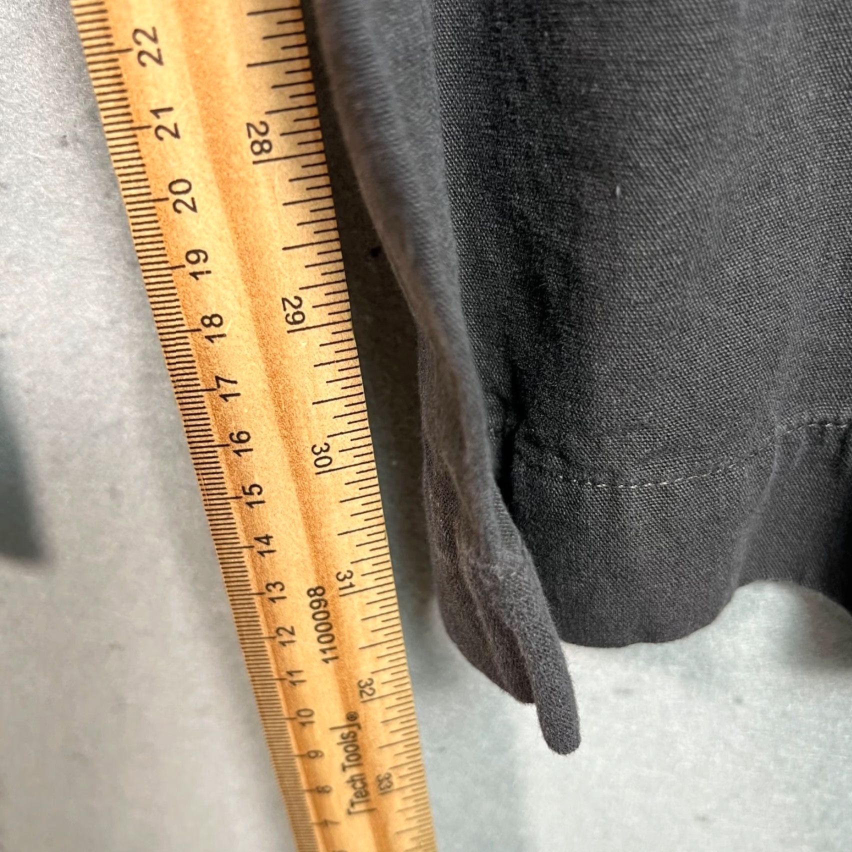 A.P.C. A.P.C. Womens Size 34 Dark Grey Cotton-Linen Blend Straight-Leg Pants Shirt? Size 24" / US 00 / IT 34 - 7 Thumbnail