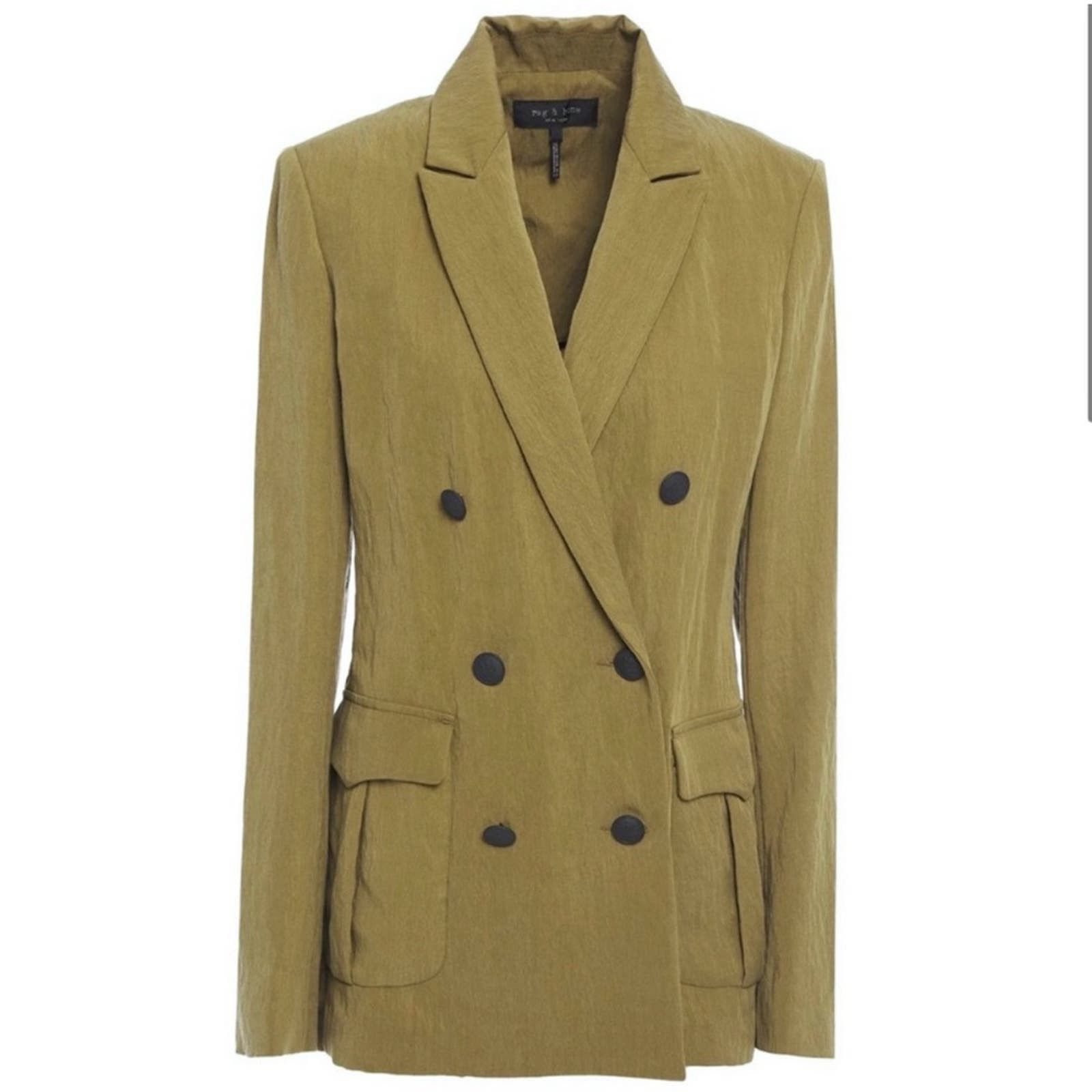 image of Rag Bone Rag & Bone Olive Green Blazer: Classic Comfort | Size Xs, Women's