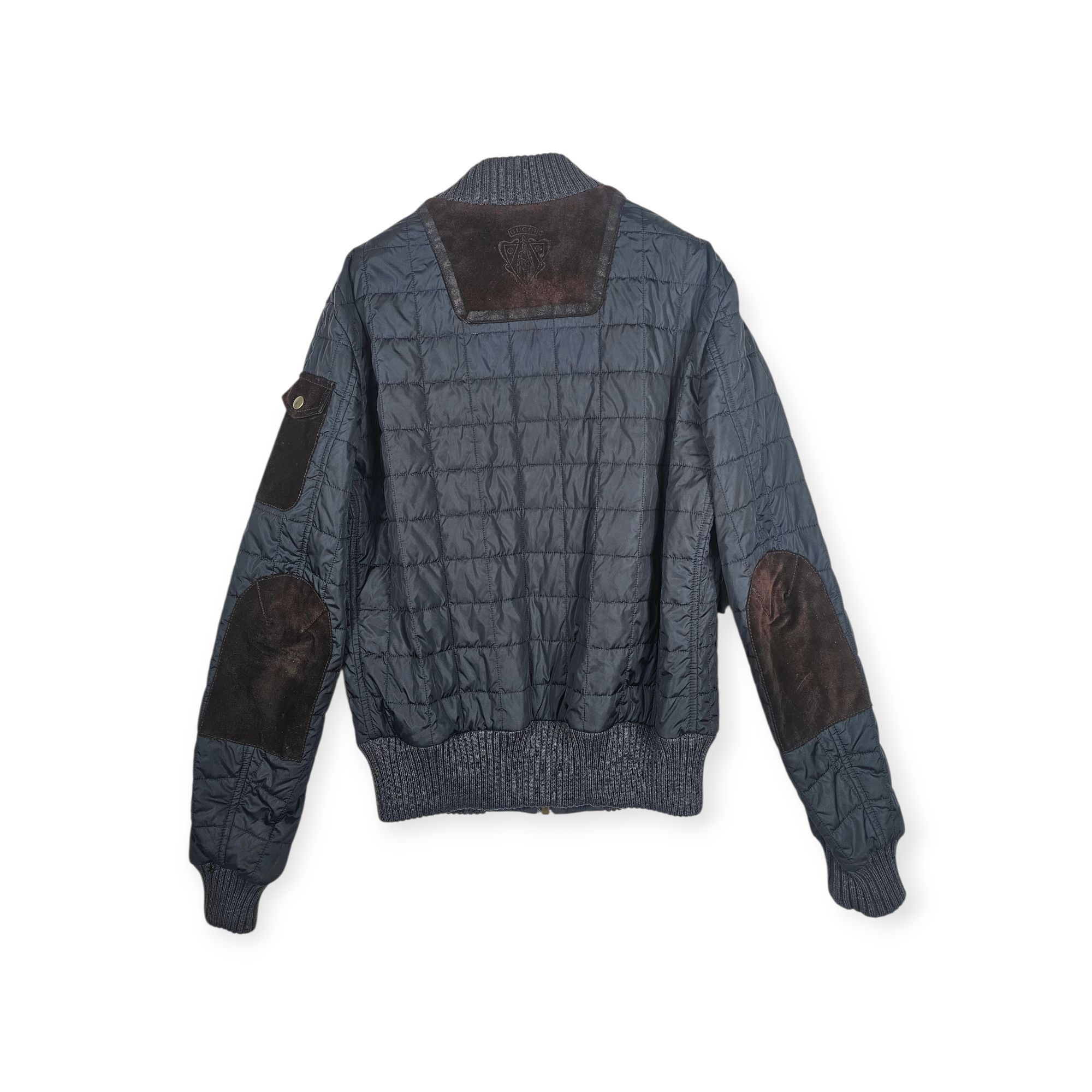 Gucci Gucci Quilted Bomber Jacket Size 50 IT Navy Blue Brown Suede Size US M / EU 48-50 / 2 - 3 Thumbnail