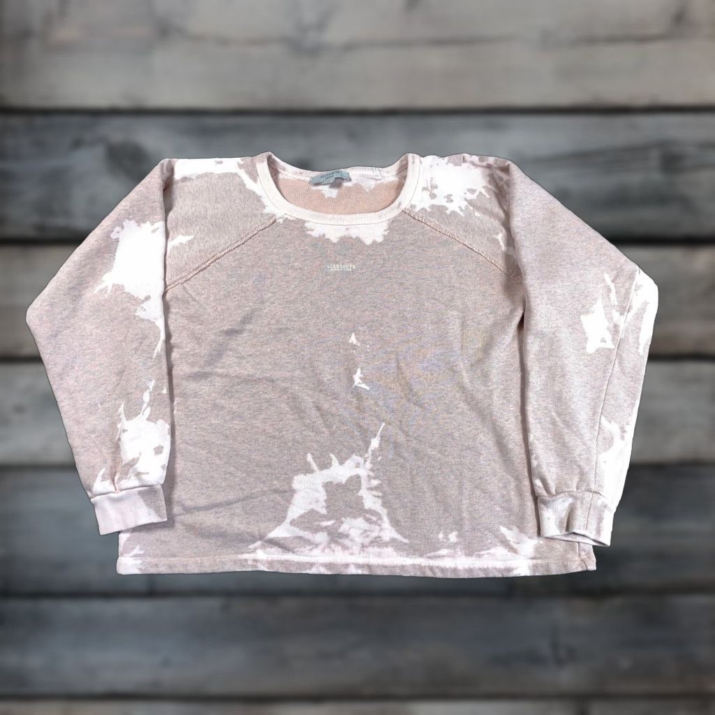Allsaints AllSaints Sweatshirt Women Medium Dusty Pink Tie Dye Jessi Boxy Fit Graphic Print Size M / US 6-8 / IT 42-44 - 1 Thumbnail