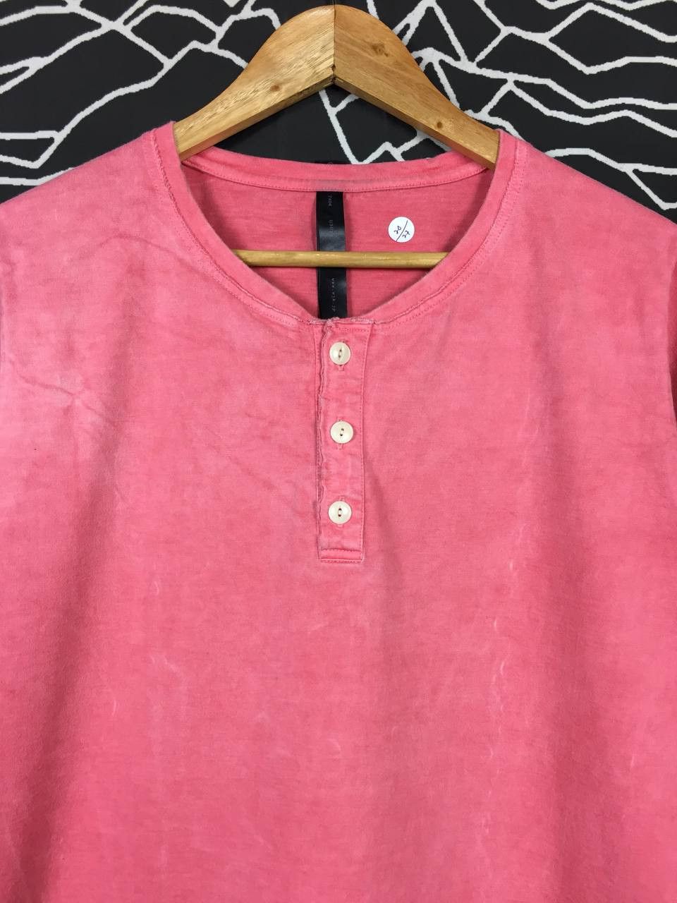 Japanese Brand × wjk Wjk Japanese Avantgarde Cut Edge Basic Plain Henley Neck Tee Size US L / EU 52-54 / 3 - 3 Thumbnail