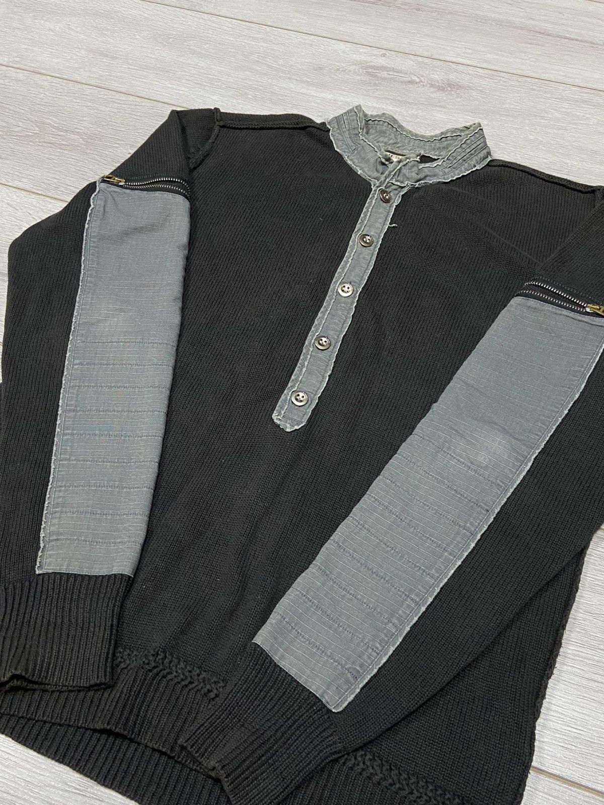 Diesel Diesel avant-garde vintage knitted zip sweater Size US L / EU 52-54 / 3 - 7 Thumbnail