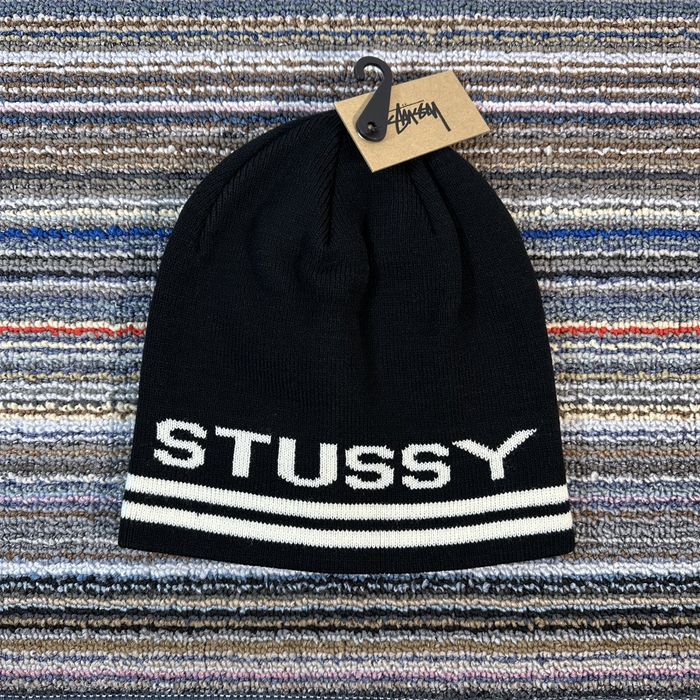 半額】 STUSSY JAQUARD BEANIE SKULLCAP STRIPE ニットキャップ