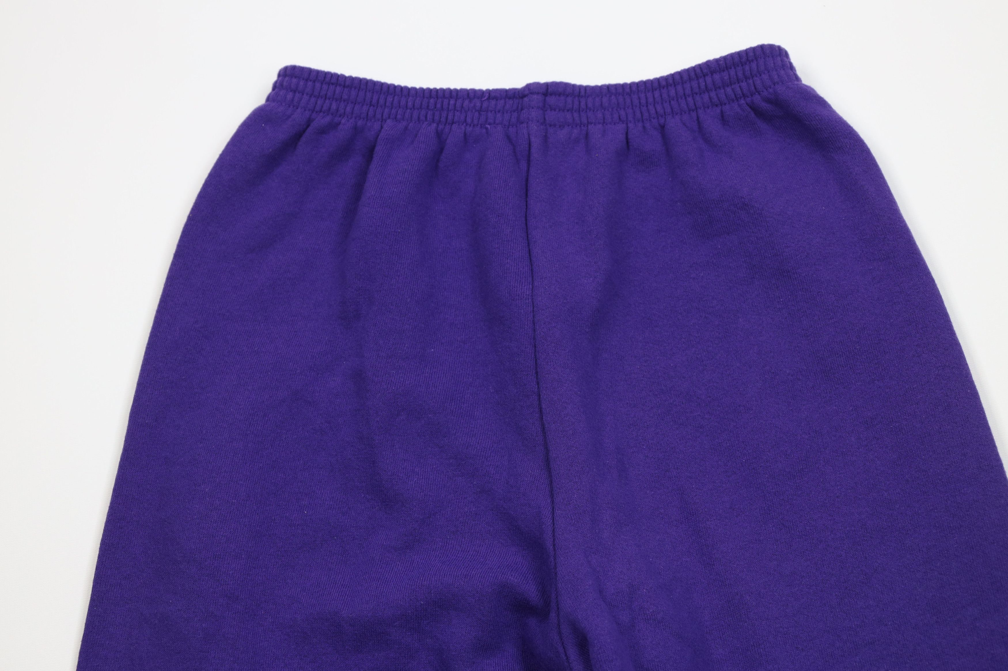 Vintage Vintage 90s Streetwear Blank Tapered Leg Sweatpants Purple Size 24" / US 00 / IT 34 - 10 Thumbnail