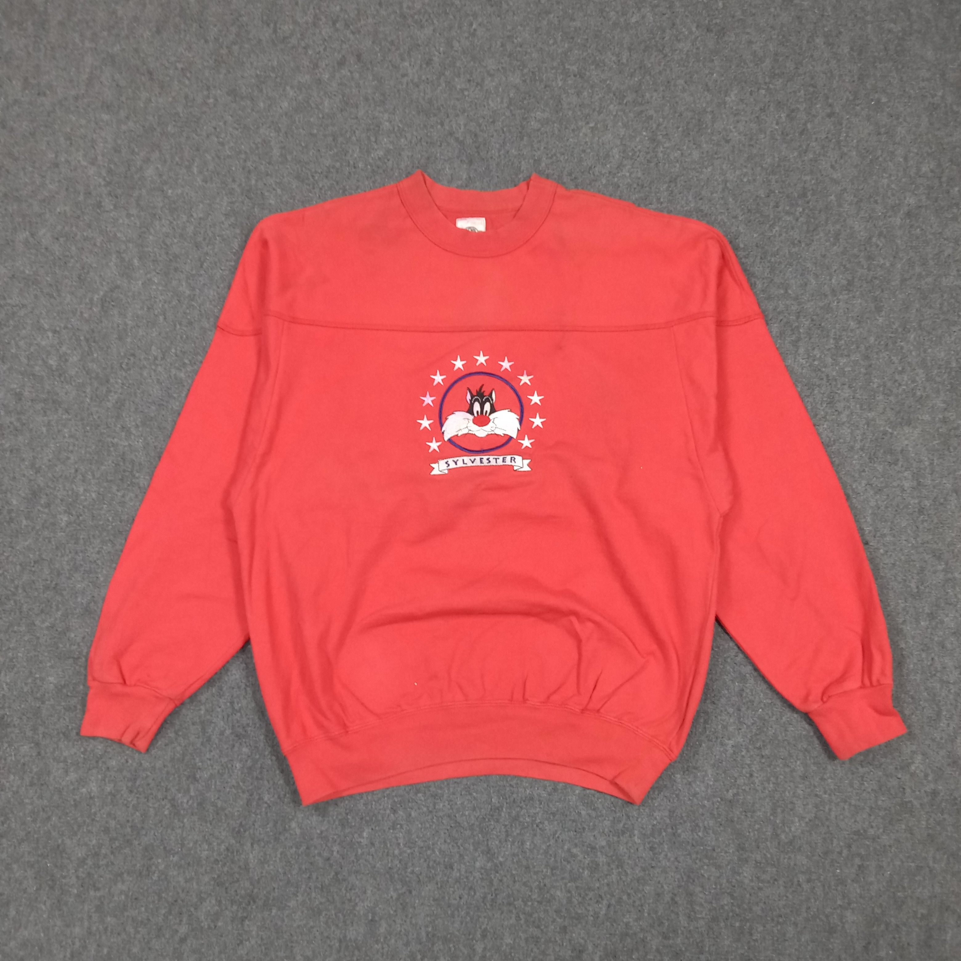 Vintage Sylvester The Cat Looney Tunes Embroidery Sweatshirt C286N21 Size US L / EU 52-54 / 3 - 1 Thumbnail