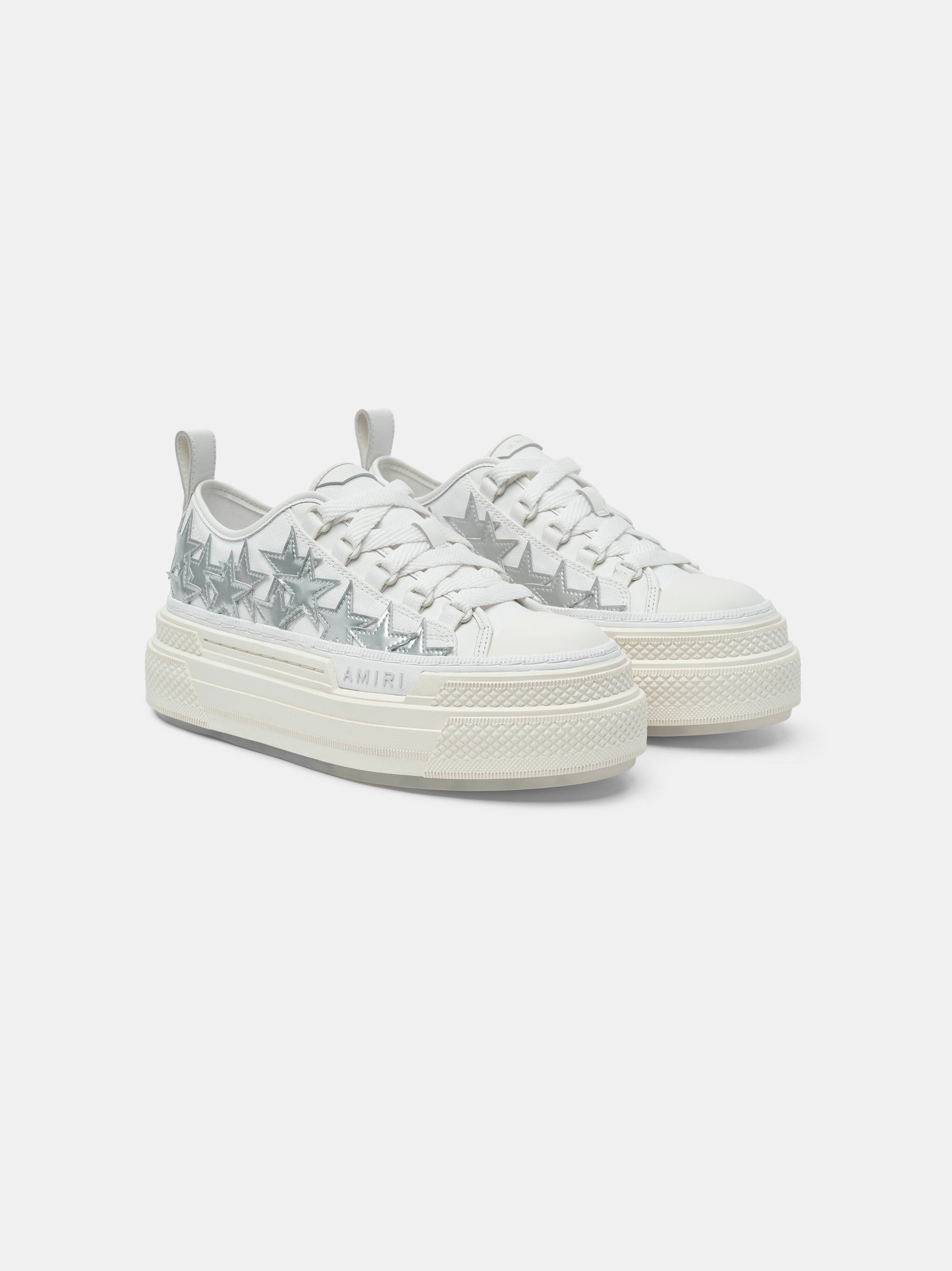 Amiri o1orln1025 Metallic Platform Stars Court Sneakers Size US 9 / IT 39 - 2 Thumbnail