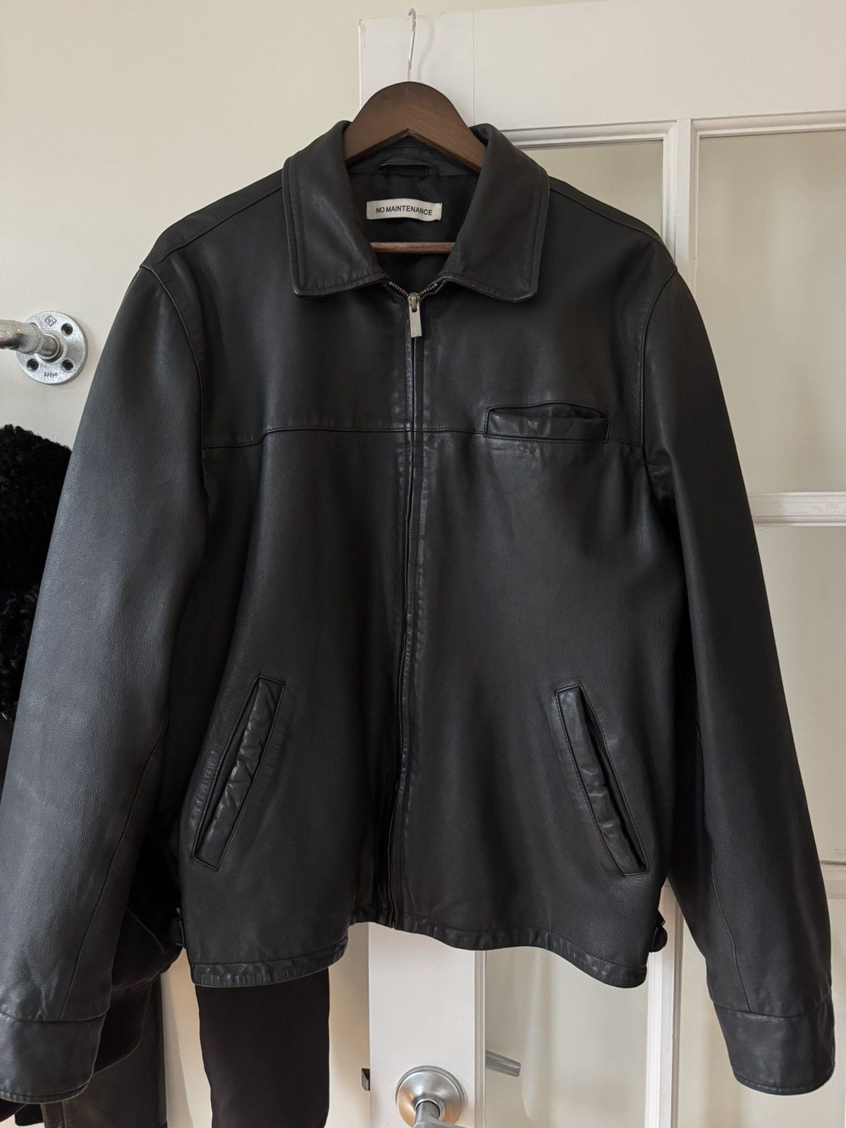 No Maintenance Lambskin Mechanic Leather Jacket | Grailed