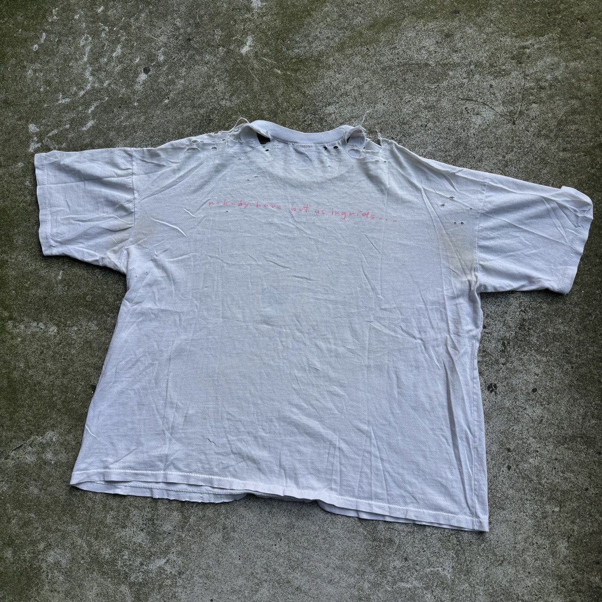 Band Tees Jane Siberry Thrashed Faded Distressed Shirt ERD Grunge Size US XXL / EU 58 / 5 - 13 Thumbnail
