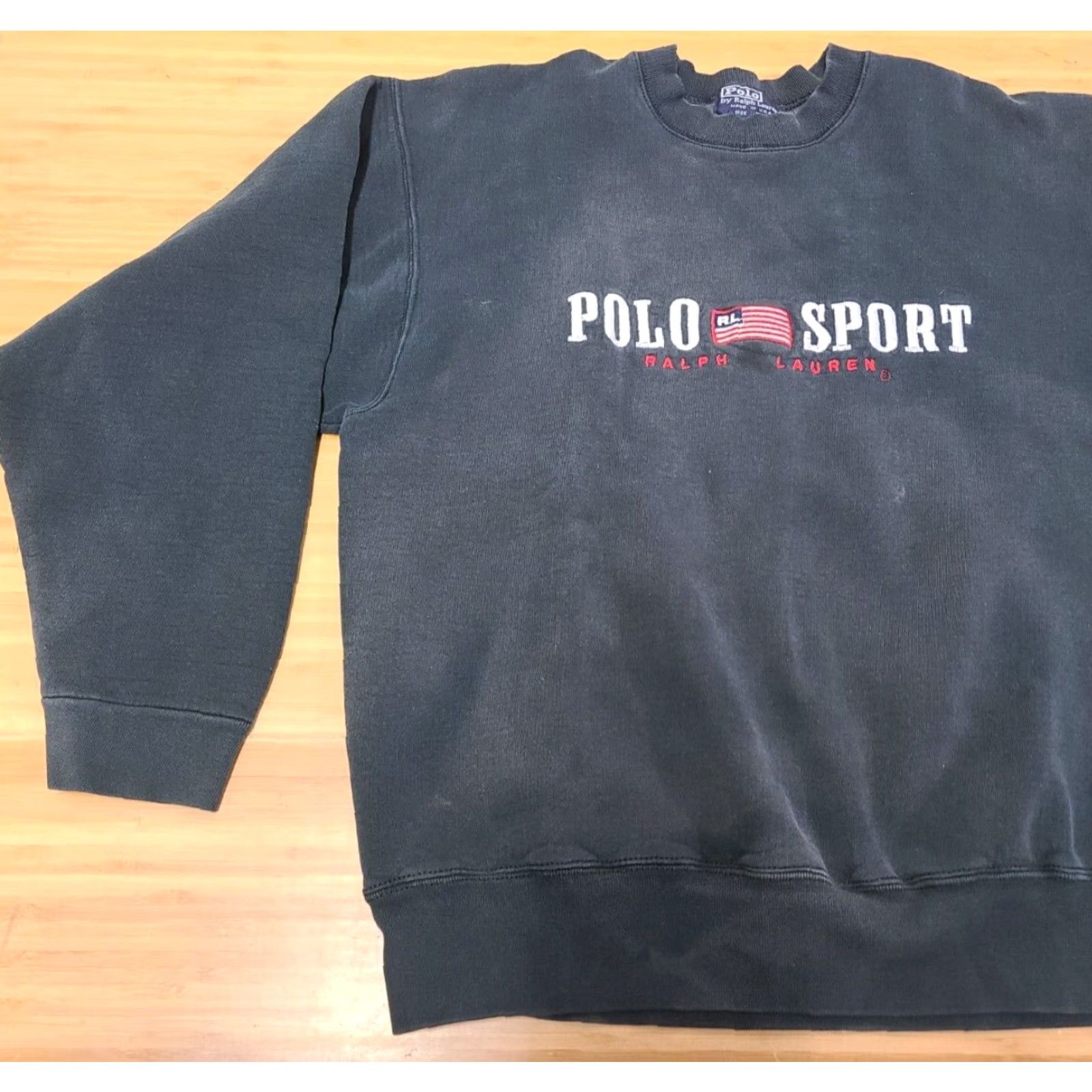 Vintage VINTAGE Polo Sport Ralph Lauren Sweatshirt Crewneck 2XL Black Logo Embroidered Pullover Men 90s Sports Size US XXL / EU 58 / 5 - 3 Thumbnail