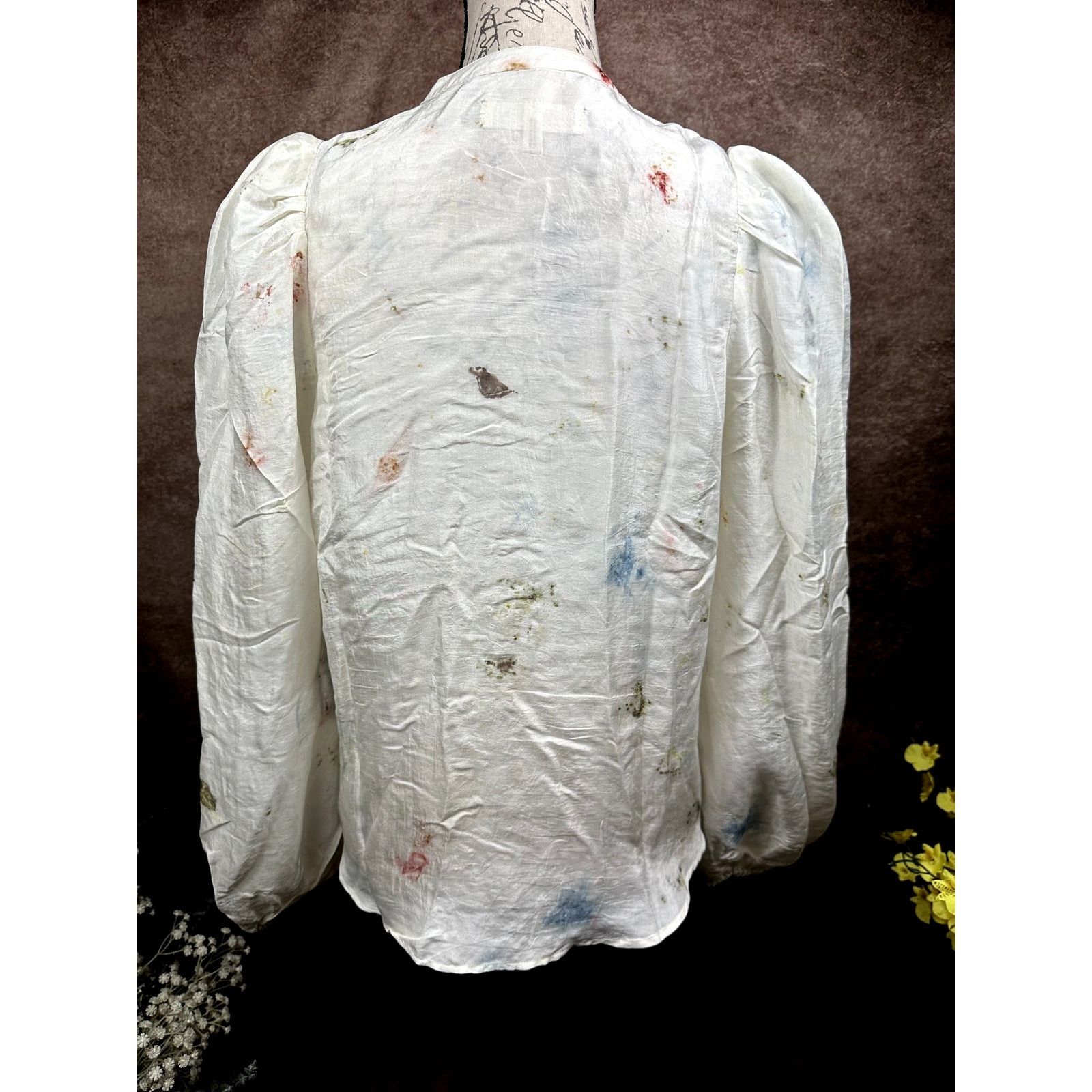 Other Current Elliott The Settler 100% Silk Top Rose Steam Multi M Size M / US 6-8 / IT 42-44 - 11 Thumbnail