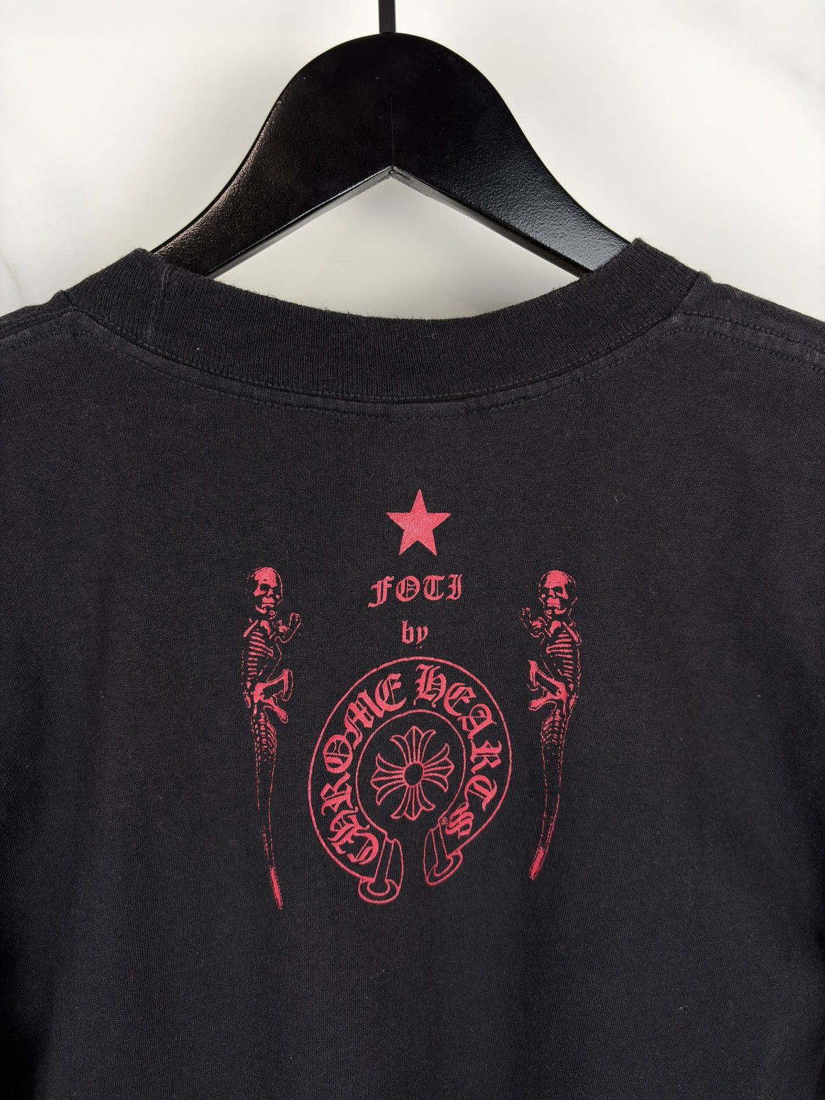 Chrome Hearts Chrome Hearts Vintage Foti Glitter Skeleton Wing Tshirt Size US L / EU 52-54 / 3 - 4 Thumbnail