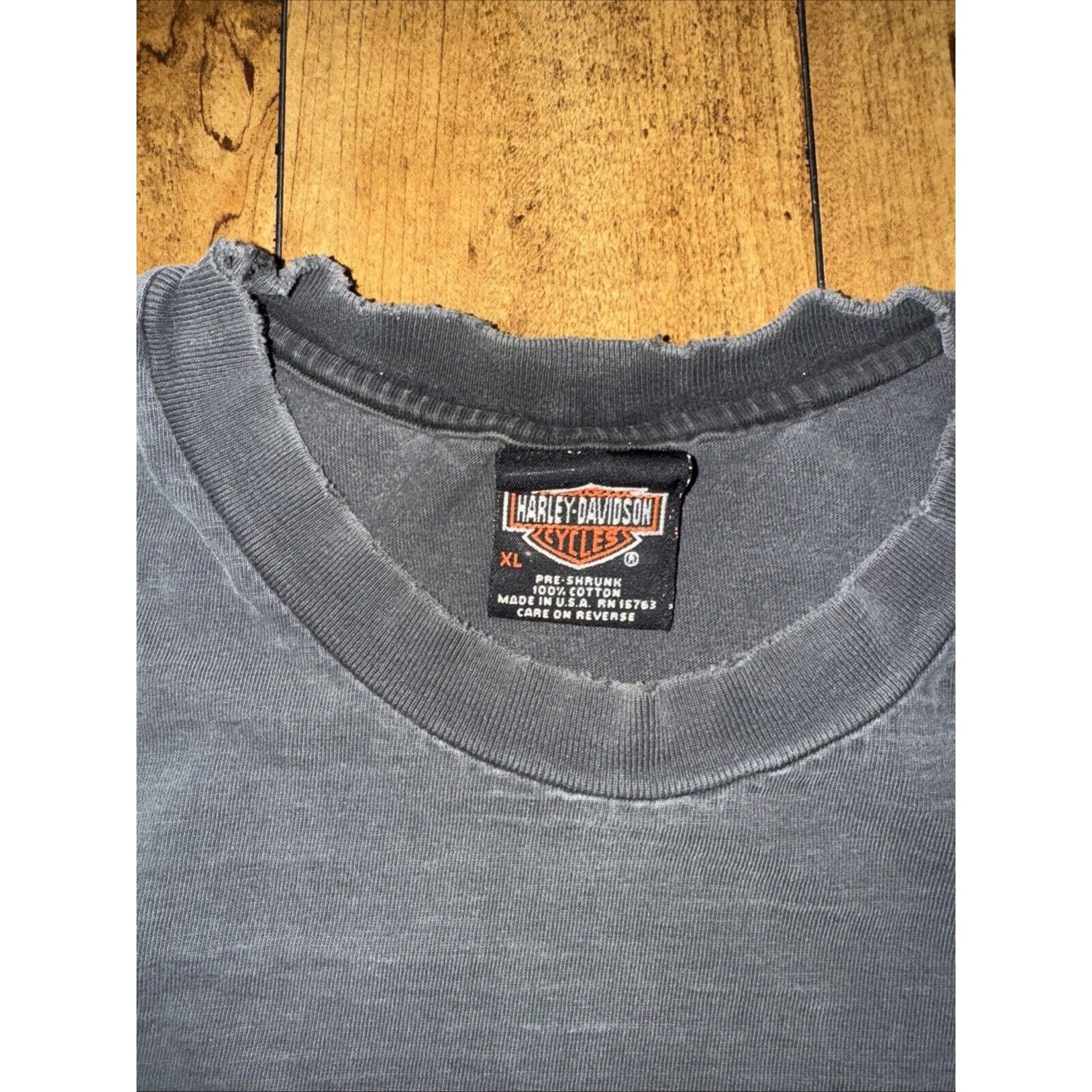 Harley Davidson × Vintage Harley Davidson T-Shirt Made In USA XL Black 22x26.5 Size US XL / EU 56 / 4 - 5 Thumbnail