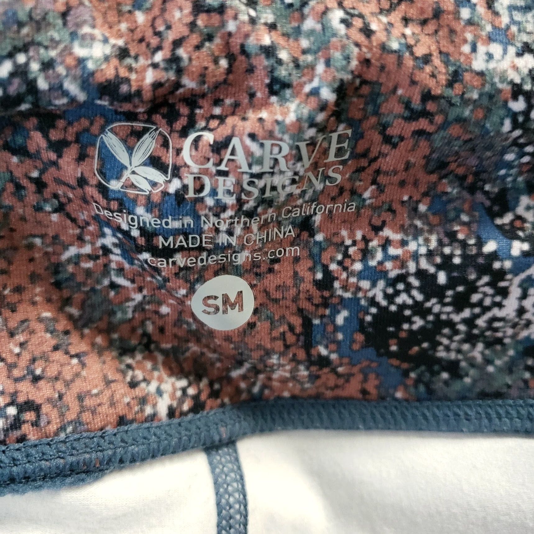 Vintage Carve Designs Leggings Womens Sz Small Blue Brown Mid Rise Size 28" / US 6 / IT 42 - 6 Thumbnail