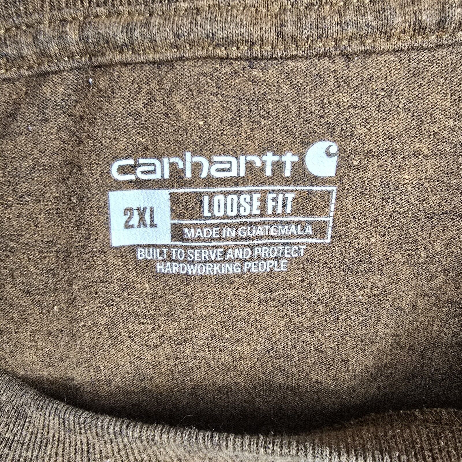 Carhartt CARHARTT Loose Fit Pocket T-Shirt Heather Brown Mens 2XL Size US XXL / EU 58 / 5 - 5 Thumbnail