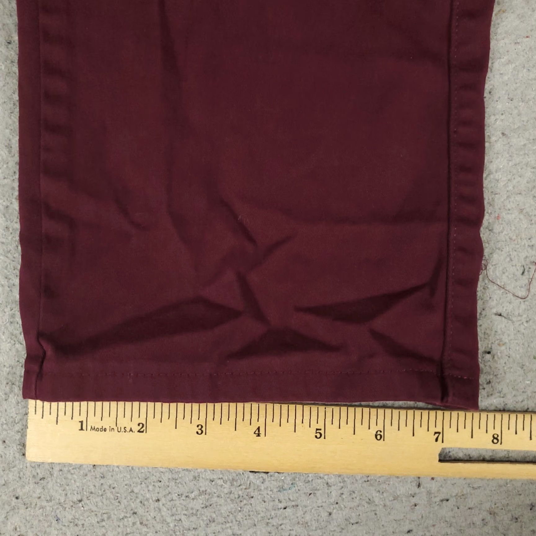 Peter Millar Peter Millar Jeans Mens 35x28 Burgundy 5 Pocket Straight Leg Pants Size US 35 - 6 Thumbnail