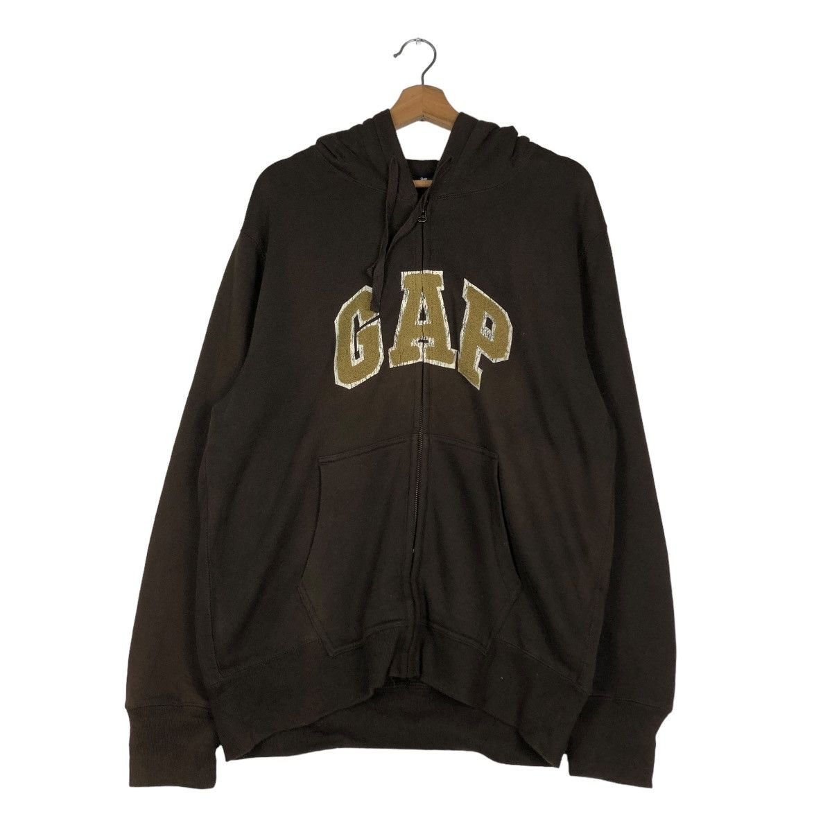 Japanese Brand 🔥VINTAGE ZIPPER JACKET GAP BIG LOGO SPELL OUT HOODIE Size US XL / EU 56 / 4 - 13 Thumbnail