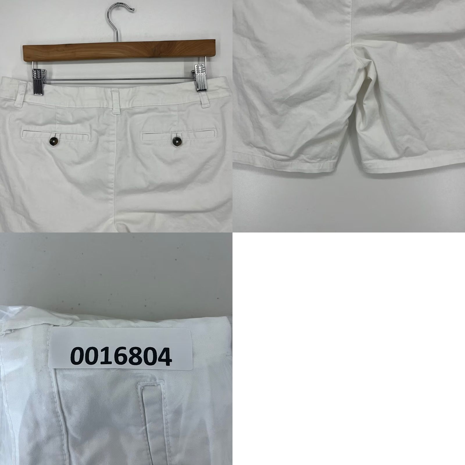 Vintage ana A New Approach Bermuda Shorts White Stretch Cotton Casual Womens Size 8 Quiet Vintage? (Note: No, not vintage) Size 30" / US 8 / IT 44 - 9 Thumbnail