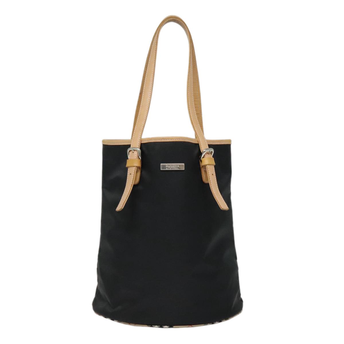 Burberry Nova Check Black Synthetic Tote Bag (Pre-Owned) Size ONE SIZE - 1 Thumbnail