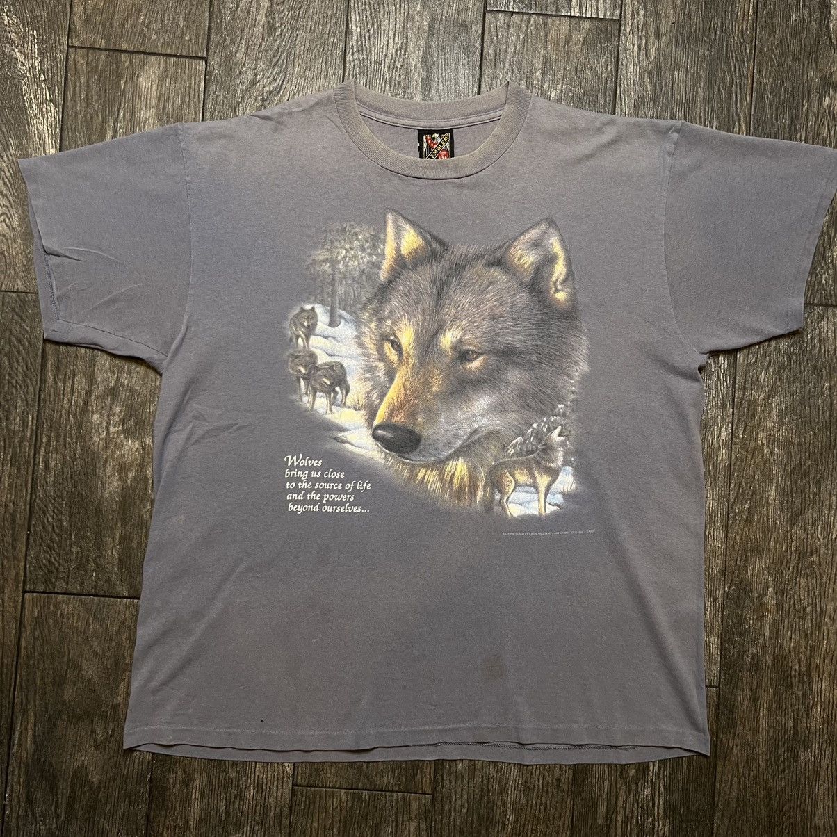 Vintage Vintage 3D Emblem Wolf T shirt Size US XL / EU 56 / 4 - 1 Thumbnail