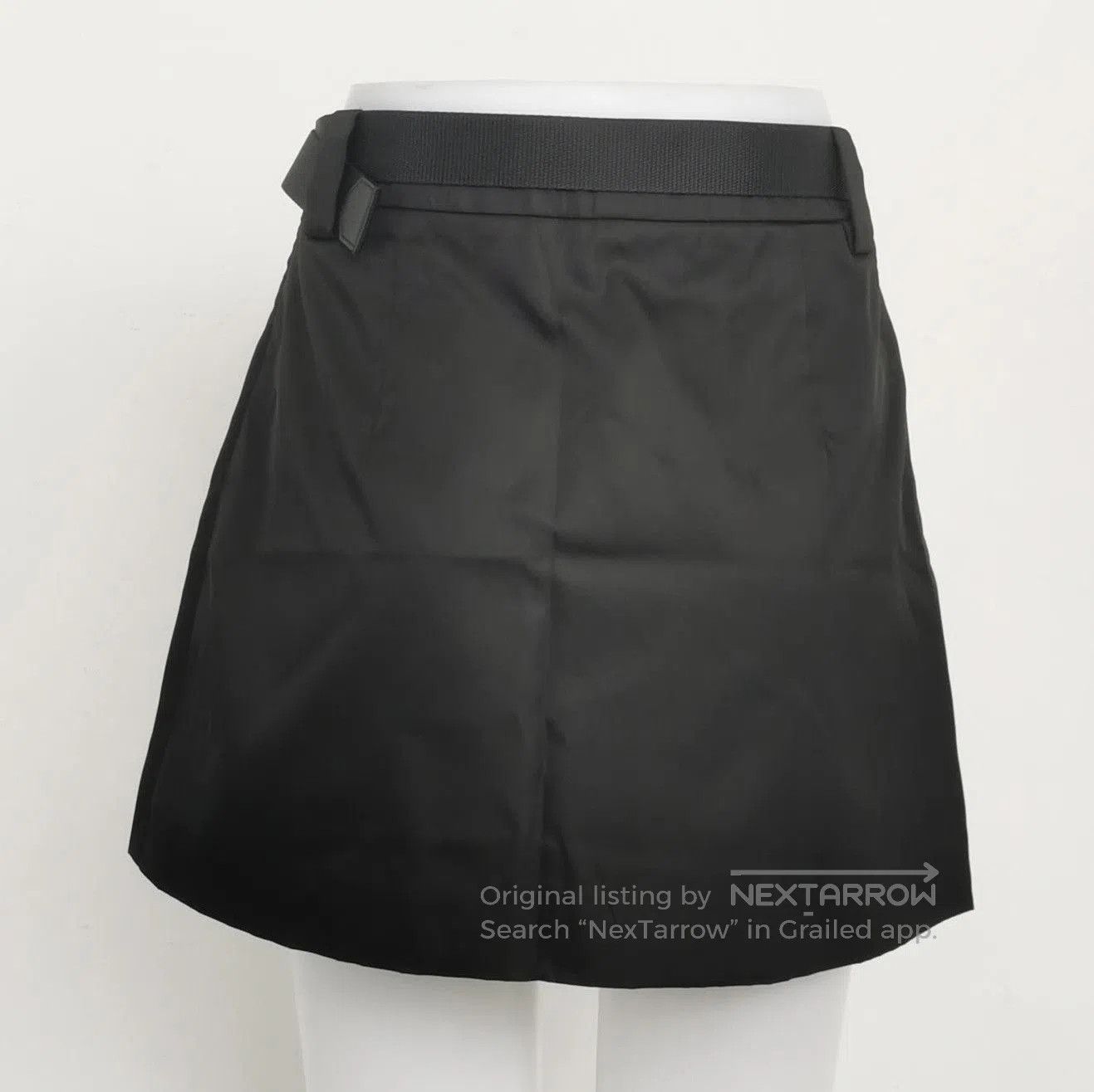 Prada Prada Black Utility Skirt with Triangle Logo . Size 35" - 2 Thumbnail