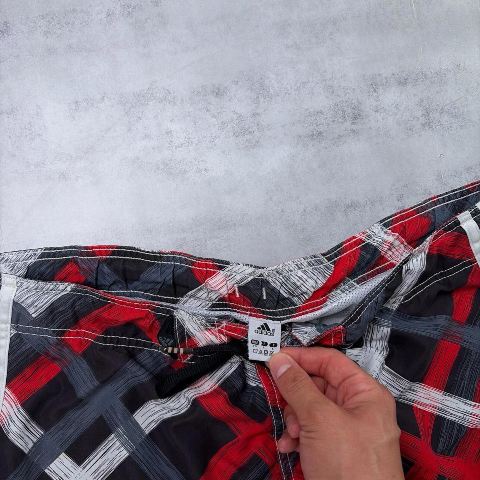 Adidas Vintage Red Adidas Grunge Plaid Baggy Surf Board Shorts Size US 34 / EU 50 - 4 Thumbnail