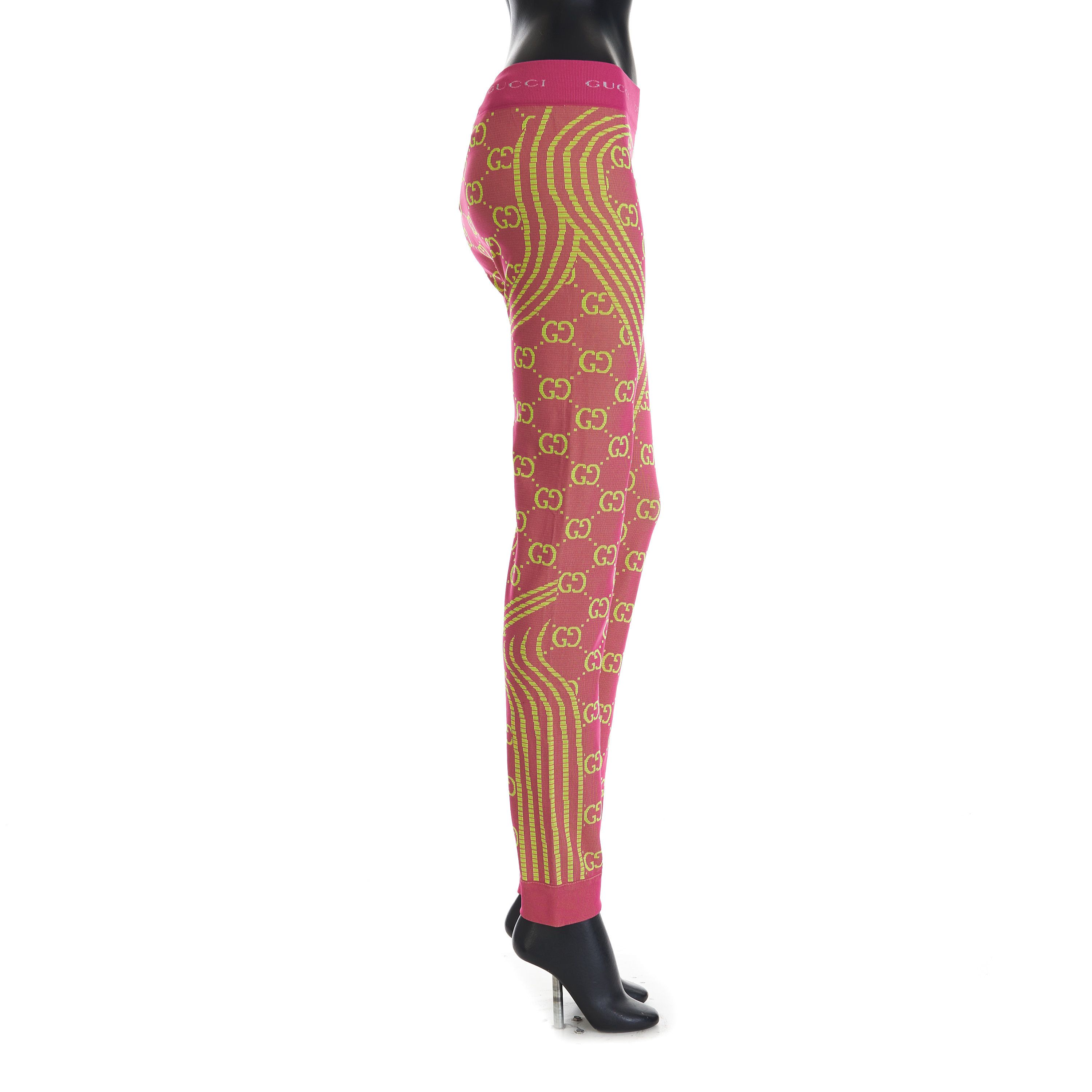Gucci GG Jacquard Tubular Jersey Leggings Size S Size 27" / US 4 / IT 40 - 7 Thumbnail