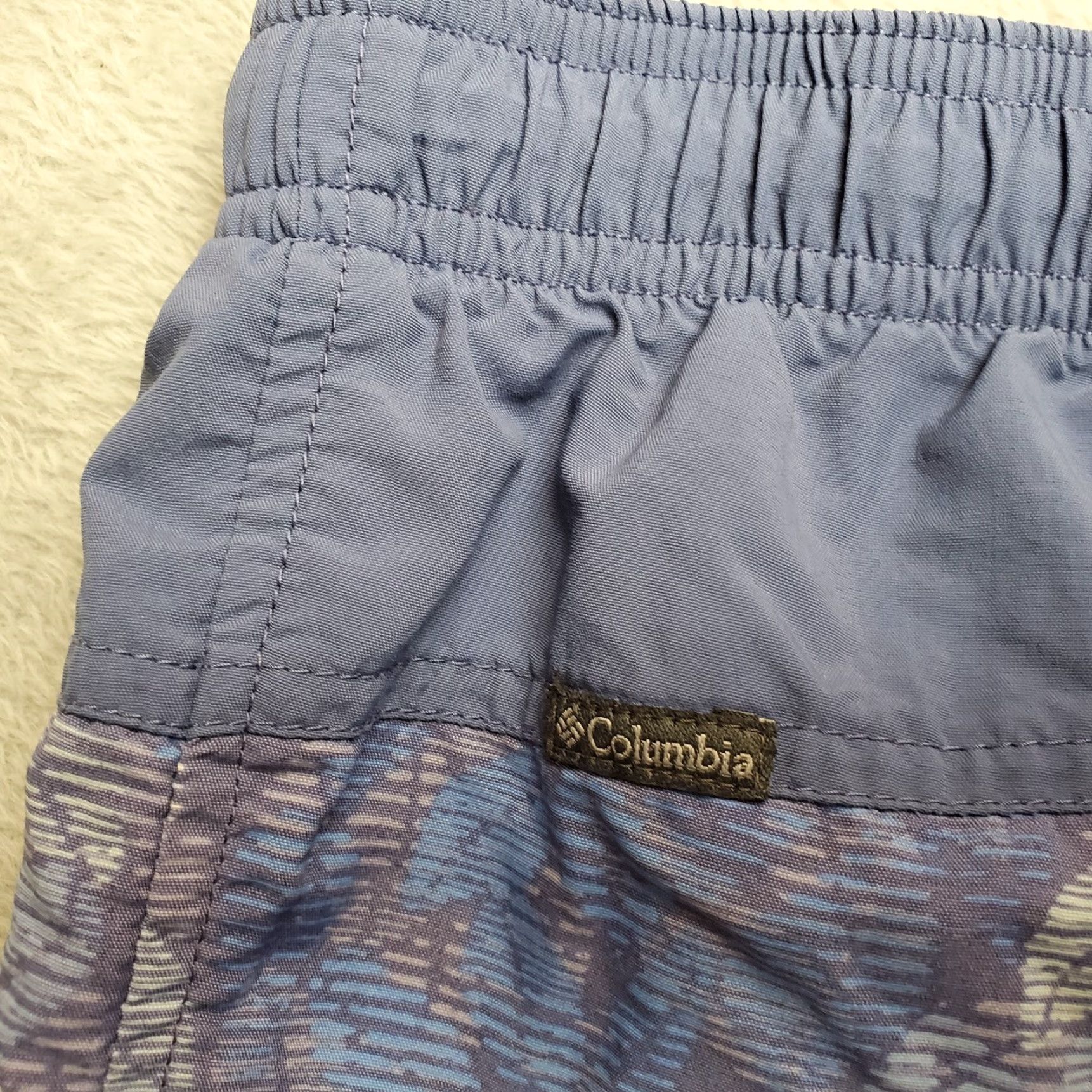 Vintage Columbia Shorts Womens M Blue 100% Nylon Performance Fishing Beach Outdoor Casual Pockets Drawstring Front Flat Front Size 32" / US 10 / IT 46 - 6 Thumbnail