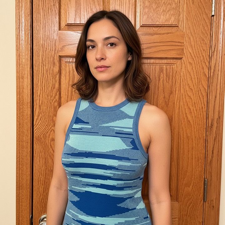 Other Women's Blue Striped Knit Mini Dress Size S Sleeveless Casu Size S / US 4 / IT 40 - 5 Thumbnail