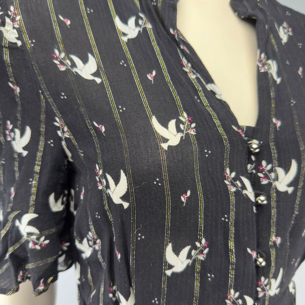 Other CAROLL PARIS Dove Flowy Black White Flowy Stripe Dress sz 38 Size XS / US 0-2 / IT 36-38 - 5 Thumbnail