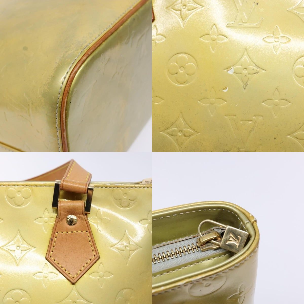 Louis Vuitton LOUIS VUITTON Monogram Vernis Houston Hand Bag Gris M91053 Size ONE SIZE - 11 Thumbnail